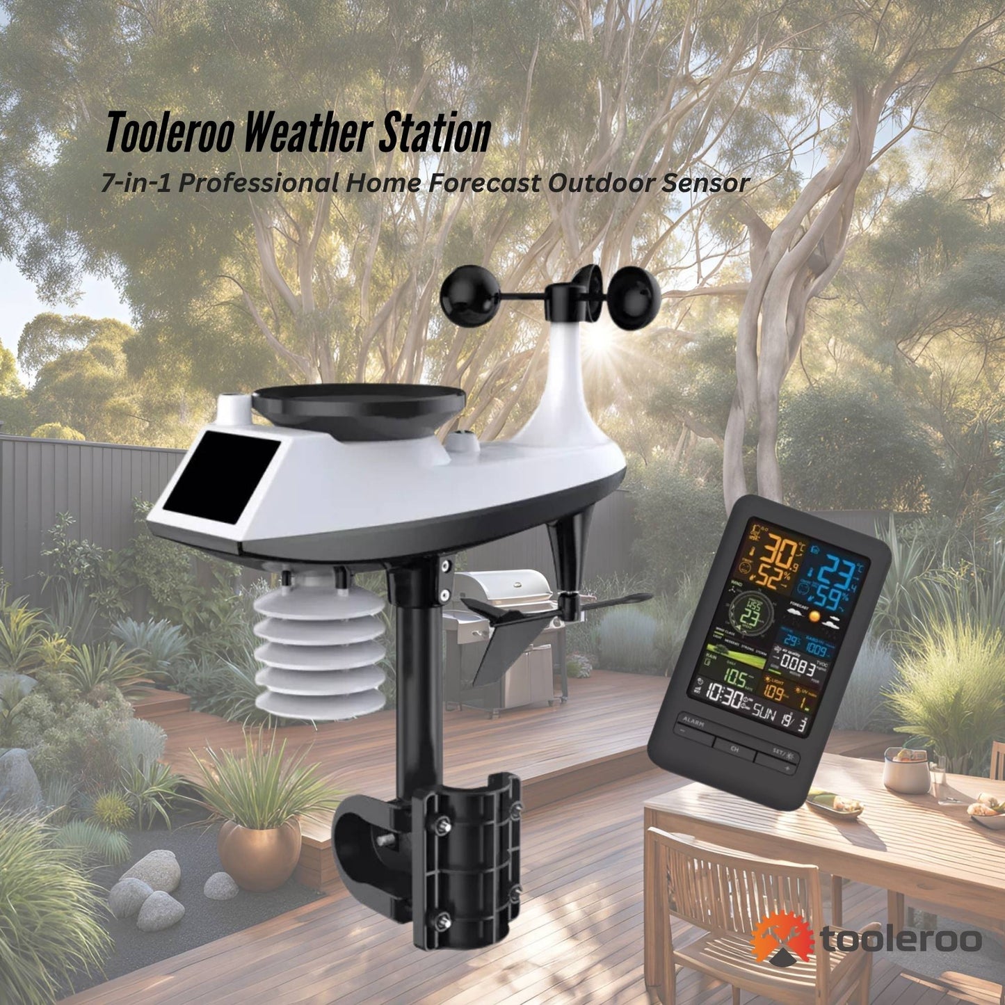 Tooleroo Weather Station 7-in-1 Professional Home Forecast Outdoor Sensor-1