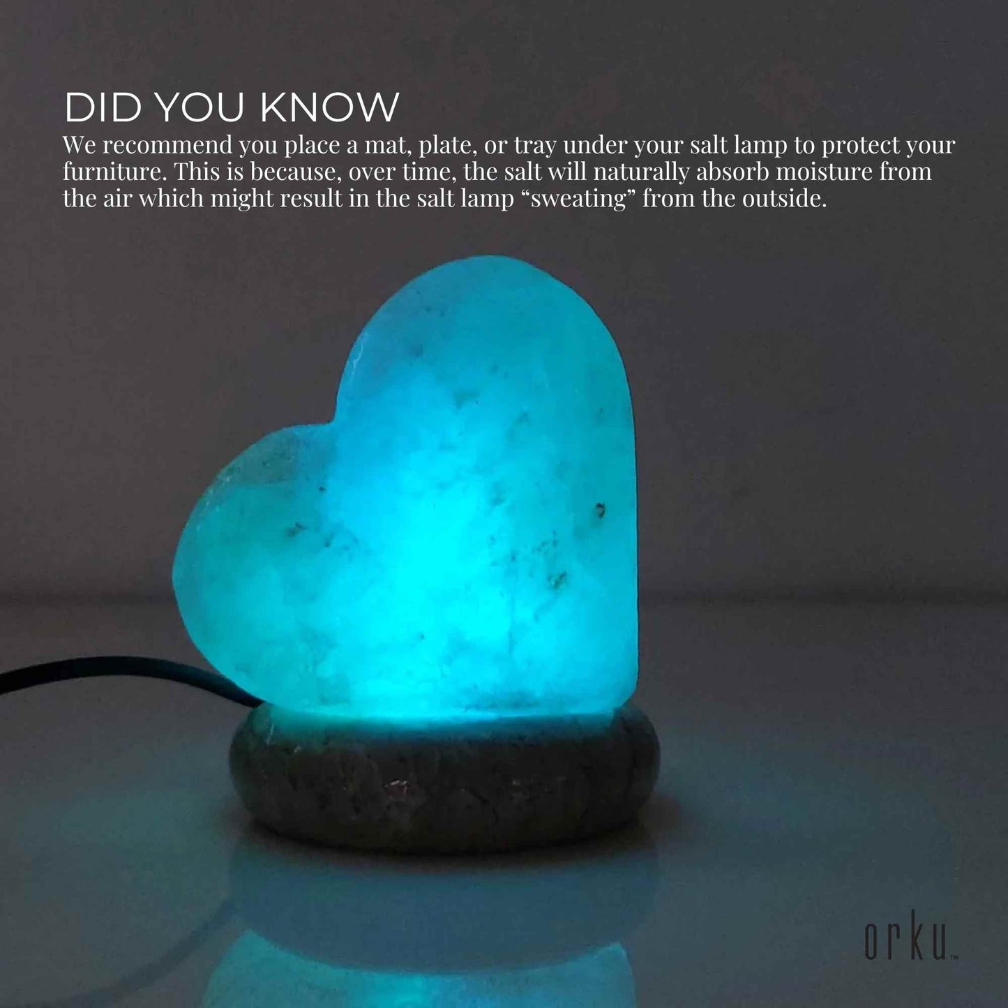 USB Colour Changing Salt Himalayan Lamp - Heart Love Shape Pink Rock LED Light-4