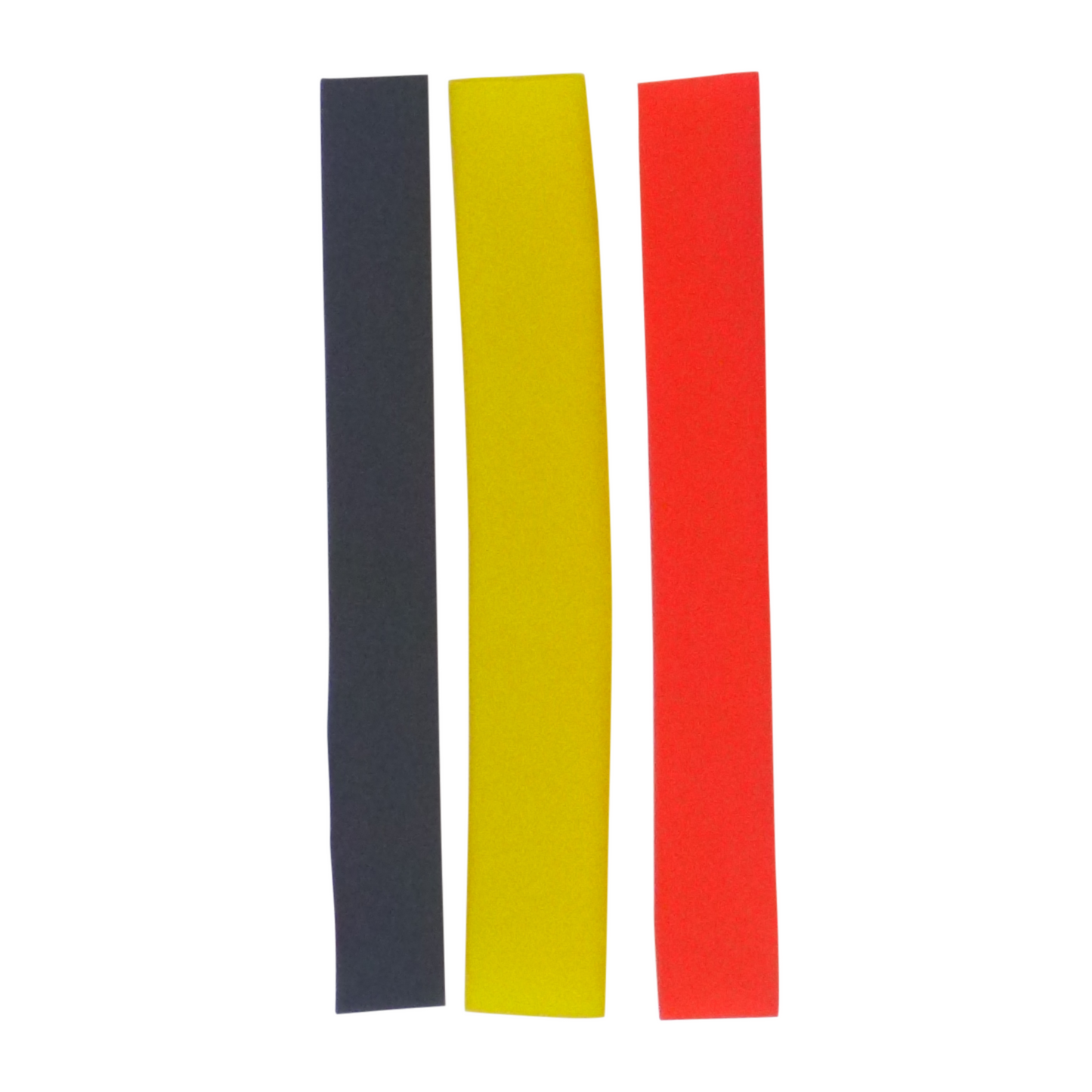 Swimerz Assist Hook Sleeves, 8/10mm Shrink Tube, Black, Yellow & Red, 100mm. Qty 30.-1