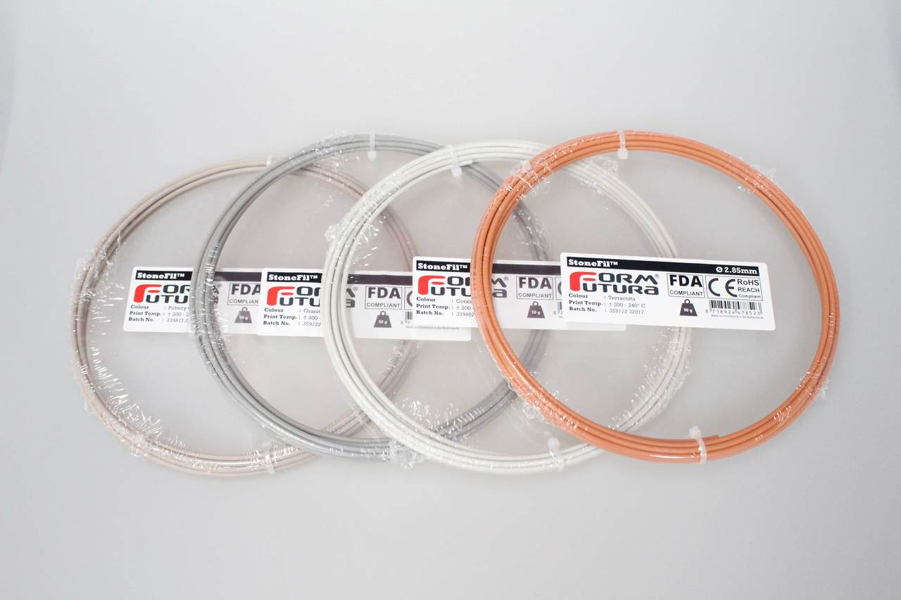 Stone feel PLA based filament StoneFil 1.75mm Concrete 50 gram 3D Printer Filament