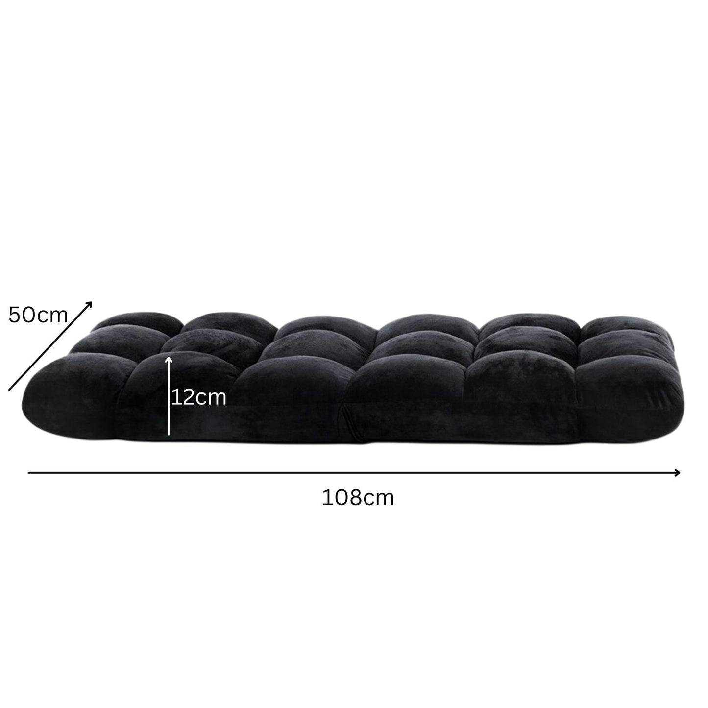 EKKIO Adjustable Floor Chair Lounge Sofa Bed Recliner (Black) EK-FLSR-101-LZQ