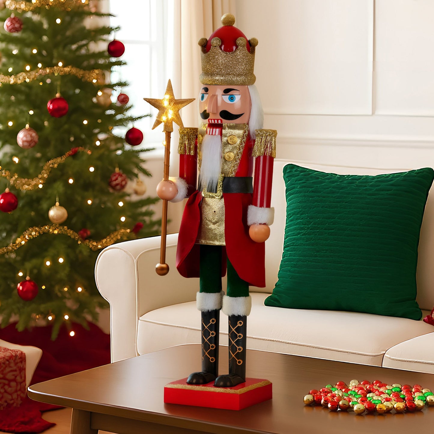 Christabelle 60cm Musical LED Animated Christmas Nutcracker Ornament Decoration