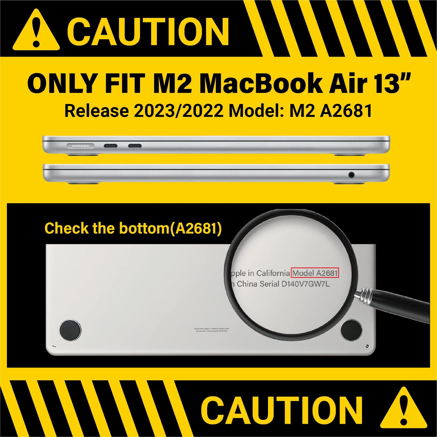 Suitable for 2023 2022 MacBook Air 13 inch case M2 Model A2681 Hard Shell Case Keyboard Cover Pink