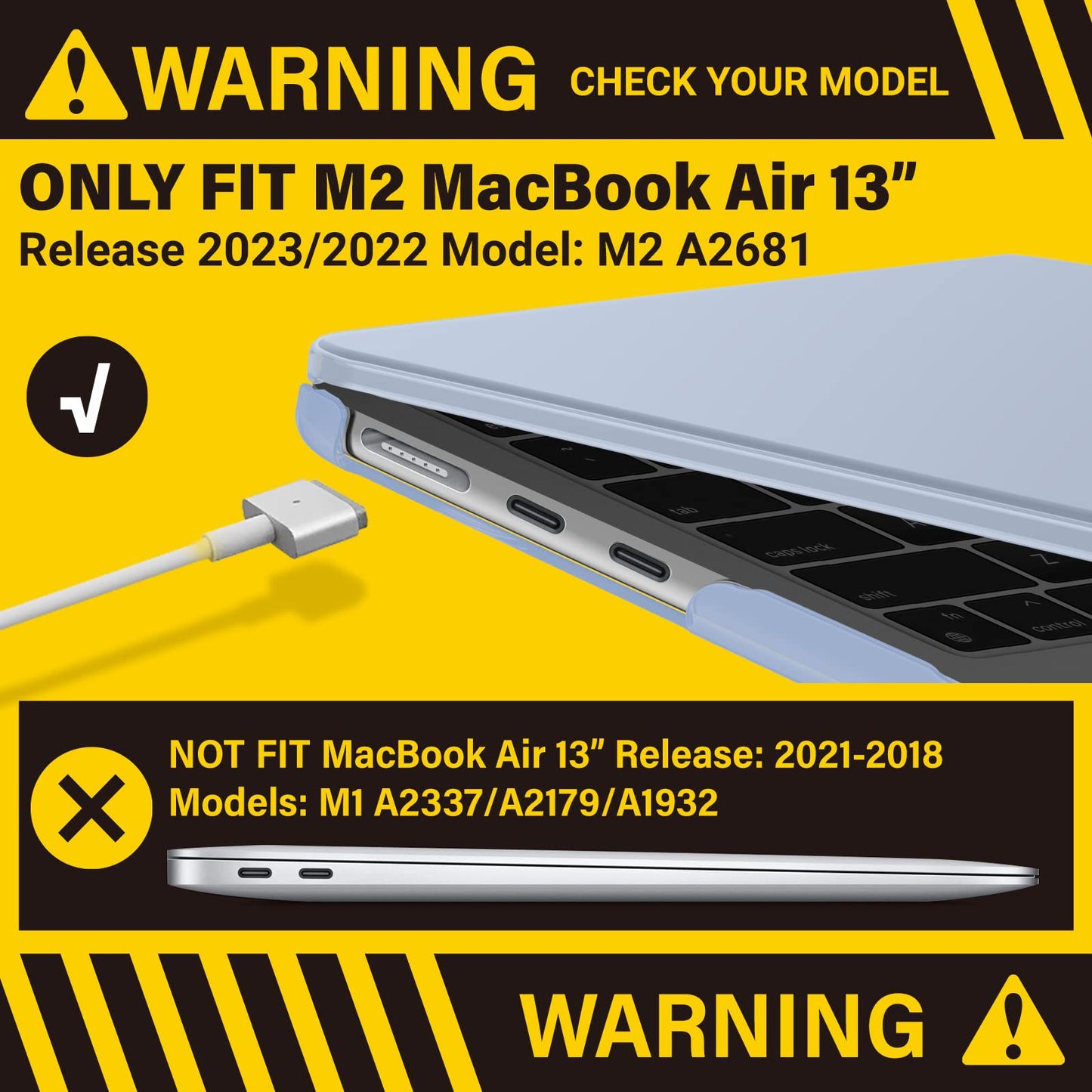 Suitable for 2023 2022 MacBook Air 13 inch case M2 Model A2681 Hard Shell Case Keyboard Cover Pink