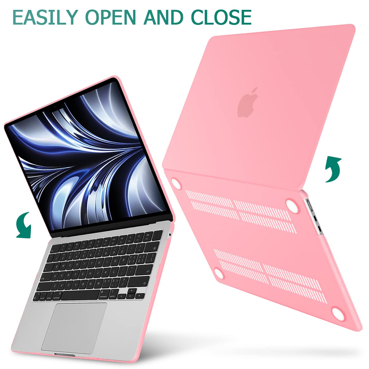 Suitable for 2023 2022 MacBook Air 13 inch case M2 Model A2681 Hard Shell Case Keyboard Cover Pink