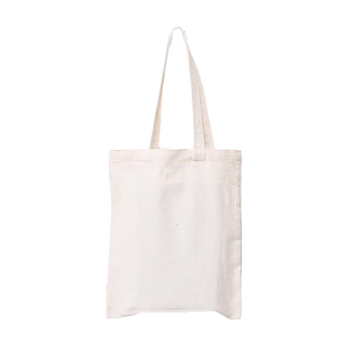 5PCS Canvas Tote Bag Cotton Blank DIY Shopping Shoulder Bags - Natural 35*40cm