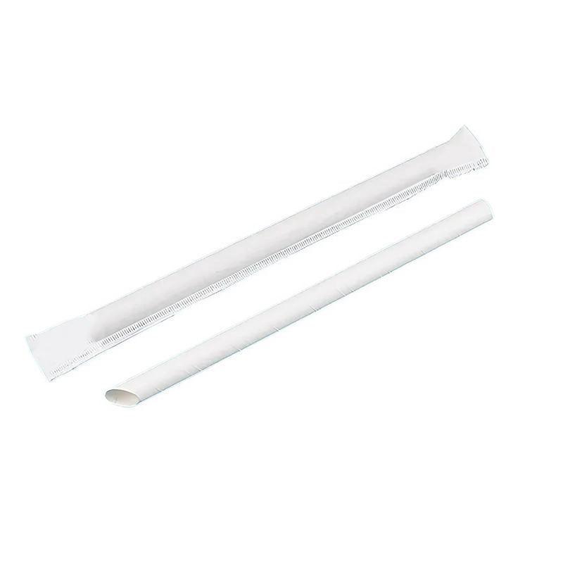 1000-2000pcs Colourful Paper Drinking Straws FOIL Metallic Party - White-6*190mm 2000PCS