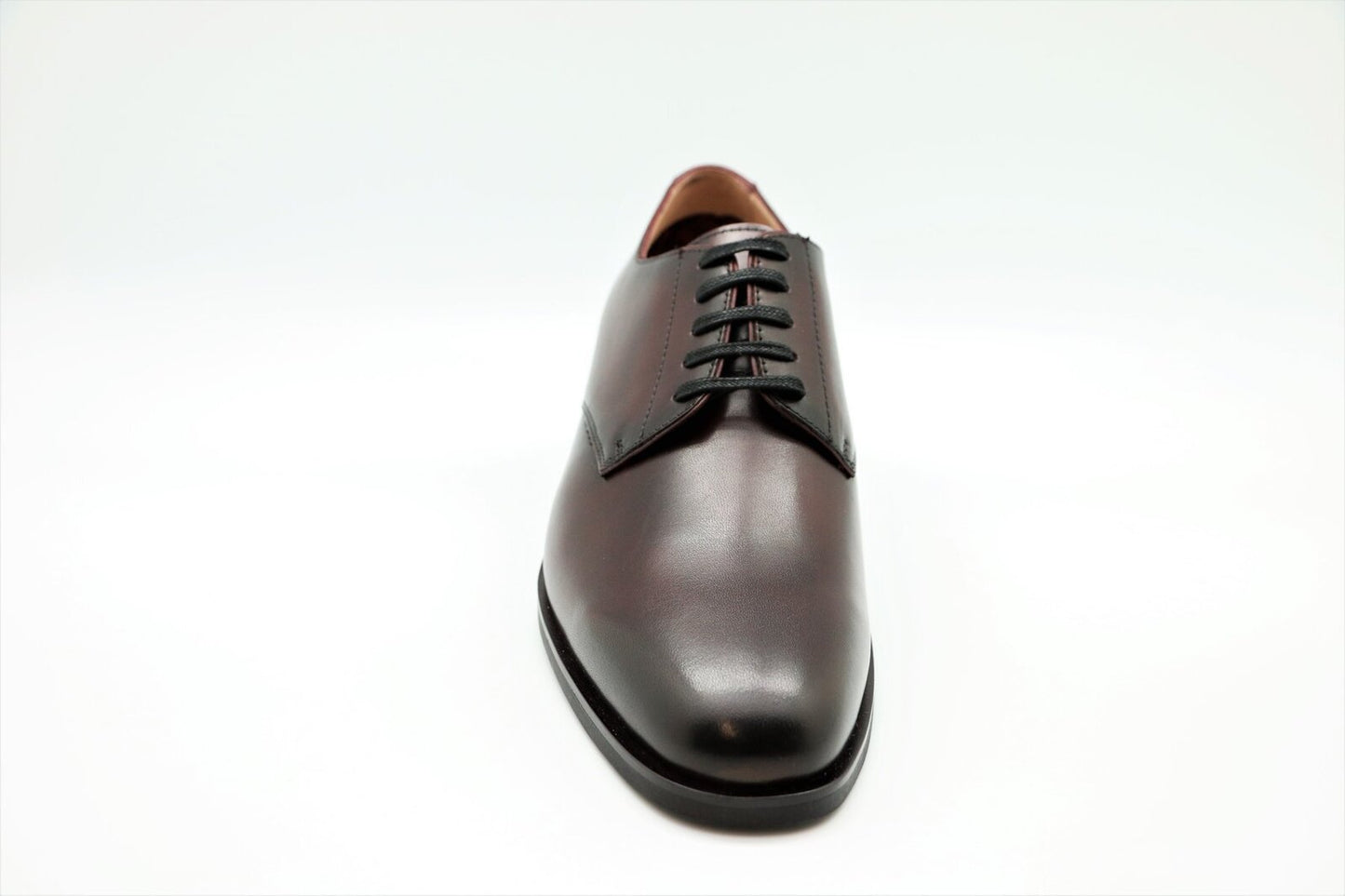 Massa Valentino Mens Leather Shoes Formal Work Business - Burgundy-4