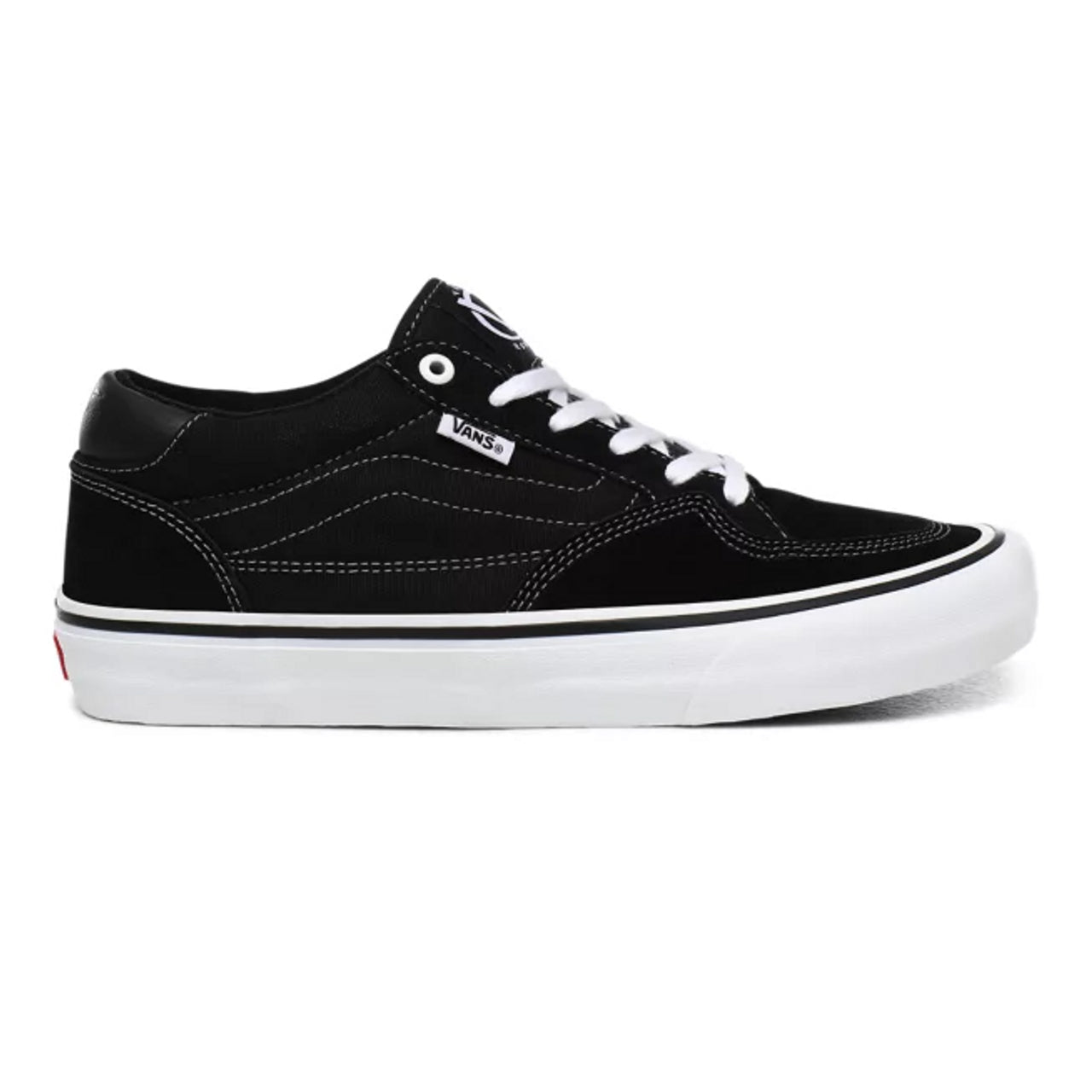 Vans Mens Rowan Pro Zorilla Shoes Slip-Resistant Lightweight - Black/White-3
