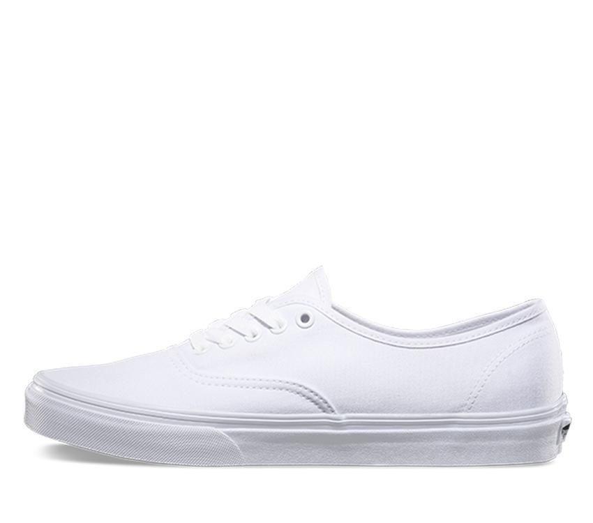 Vans Authentic Canvas Shoes Classic Skateboard Sneakers Casual - True White-4