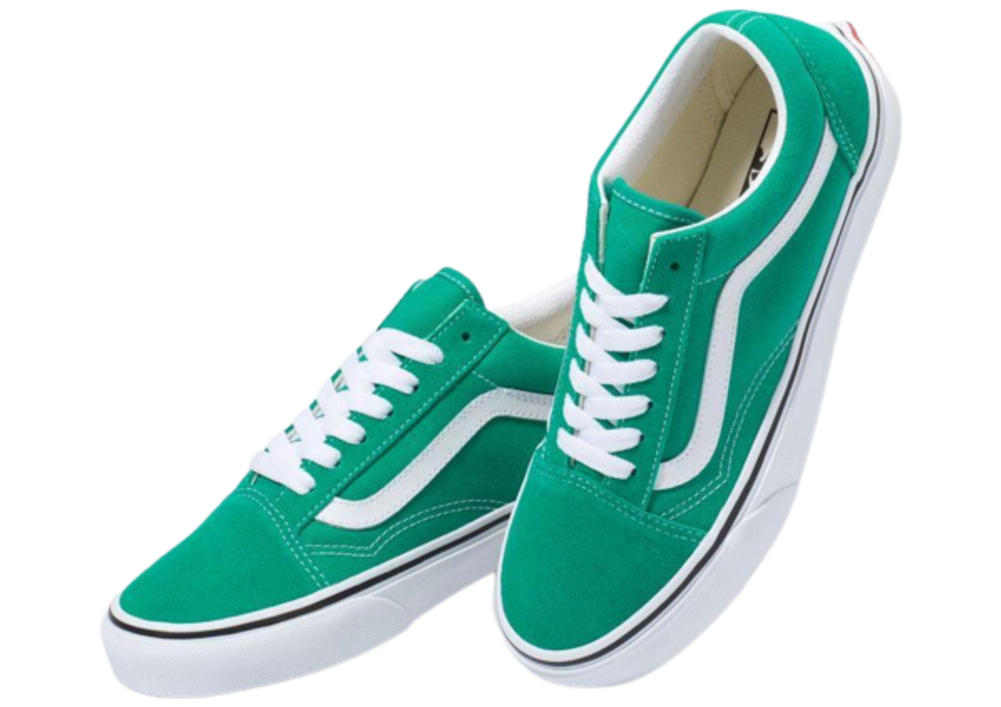 Vans Old Skool Canvas Casual Sneakers Shoes Skateboard - Pepper Green/White-4