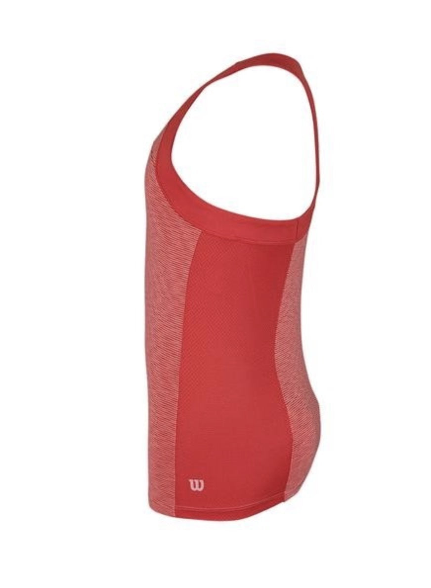 WILSON Girls Striated Racerback Tennis Tank Top Childrens Kids - Papaya-2