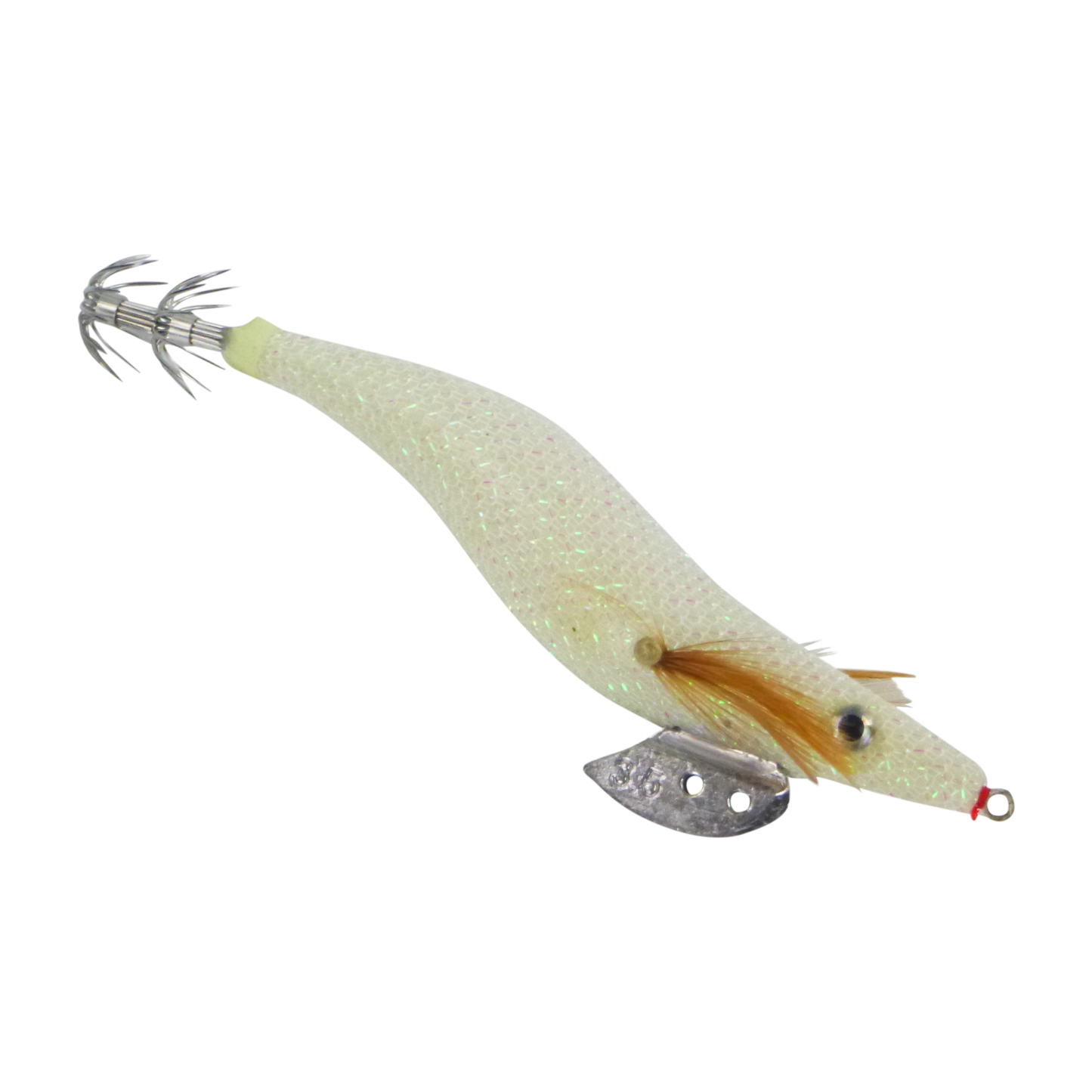 Finesse Rumoika Squid Jig, White Glow, size 3.5, 2 pack-0