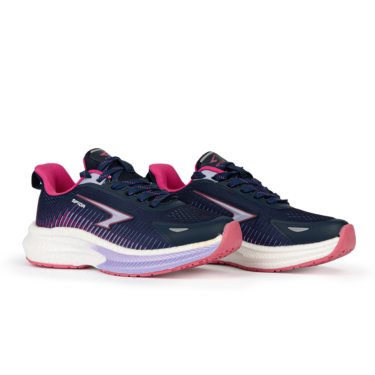 Zephyr 2.0 Girls Runners - Navy/Lavender/Fuchsia Lace-1