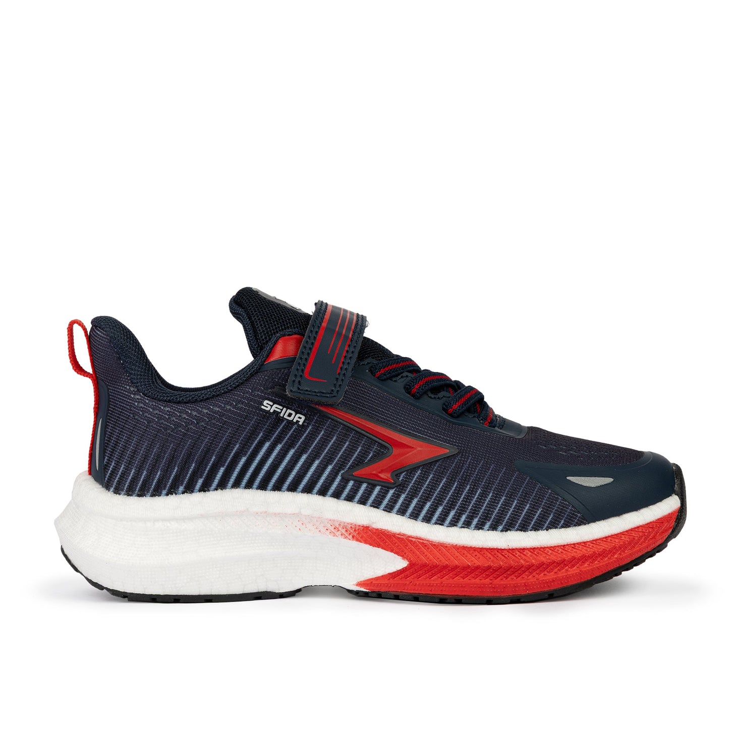 Zephyr 2.0 Boys Runners - Navy/Red V Strap-0