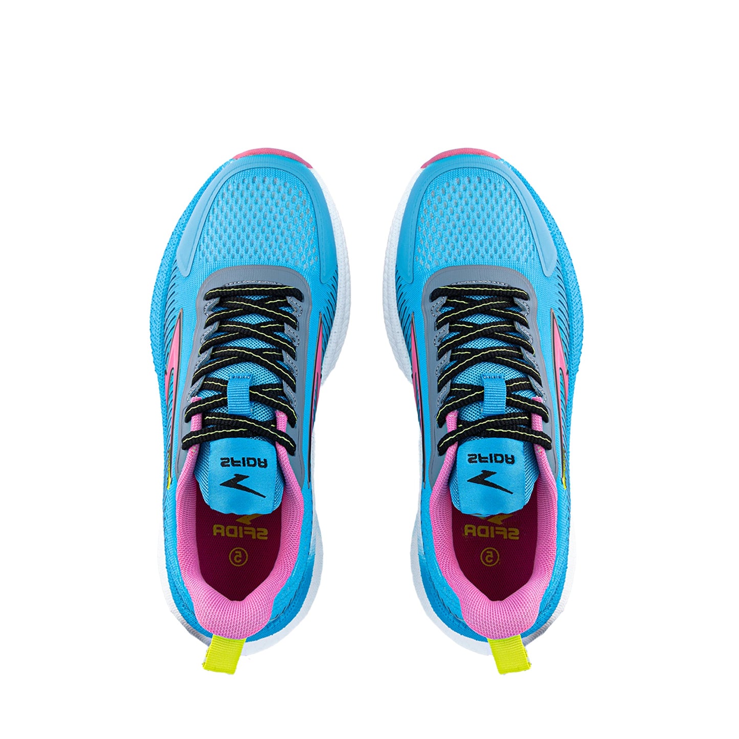 Zephyr Girl's Performance Runners Lace Up - Blue/Pink-1