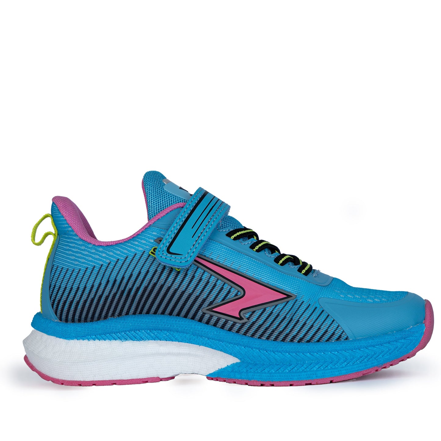 Zephyr Girl's Performance Runners V Strap - Blue/Pink-0