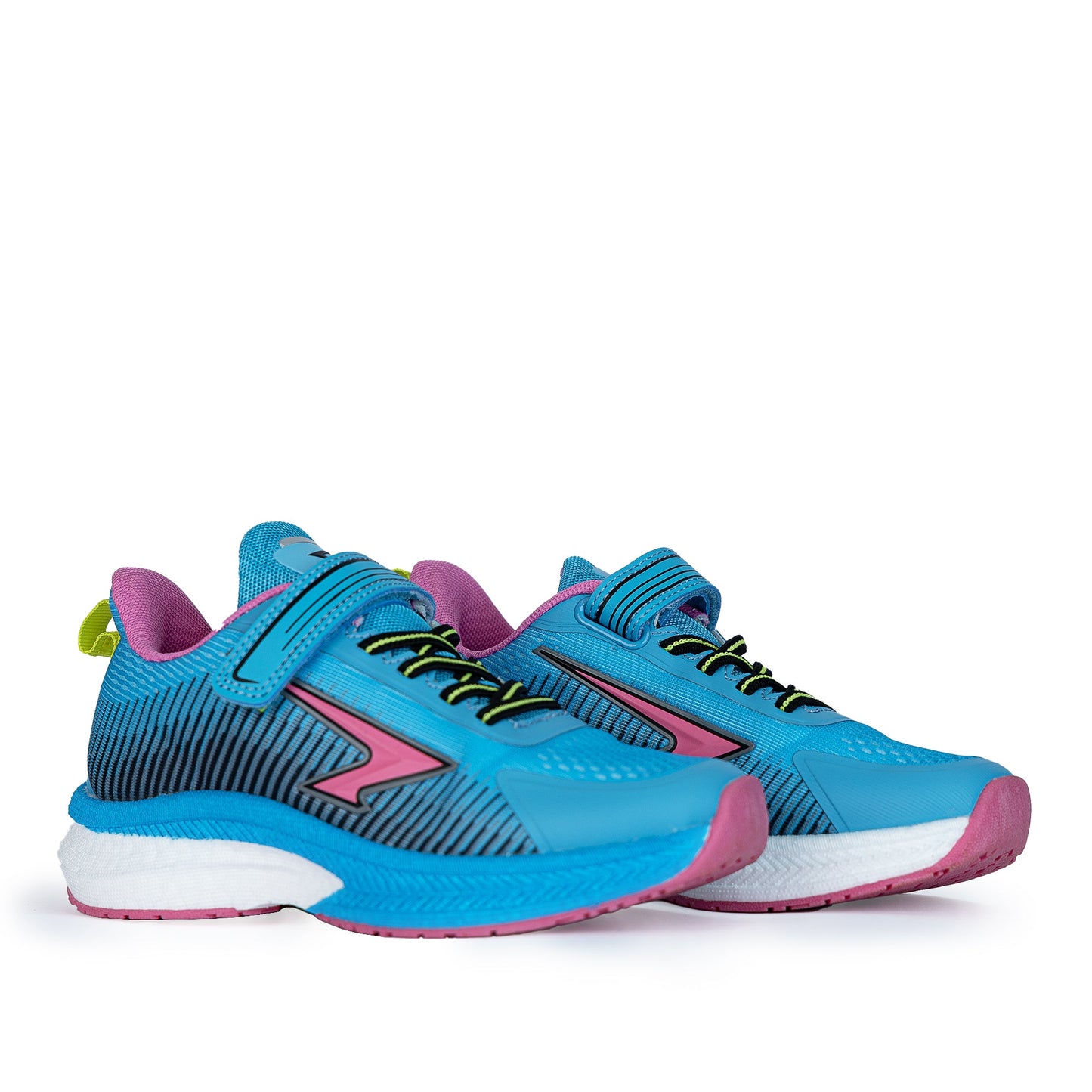 Zephyr Girl's Performance Runners V Strap - Blue/Pink-2