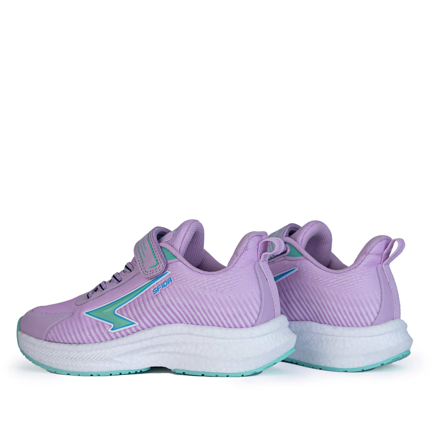 Zephyr Girl's Performance Runners V Strap - Lilac/Mint-3