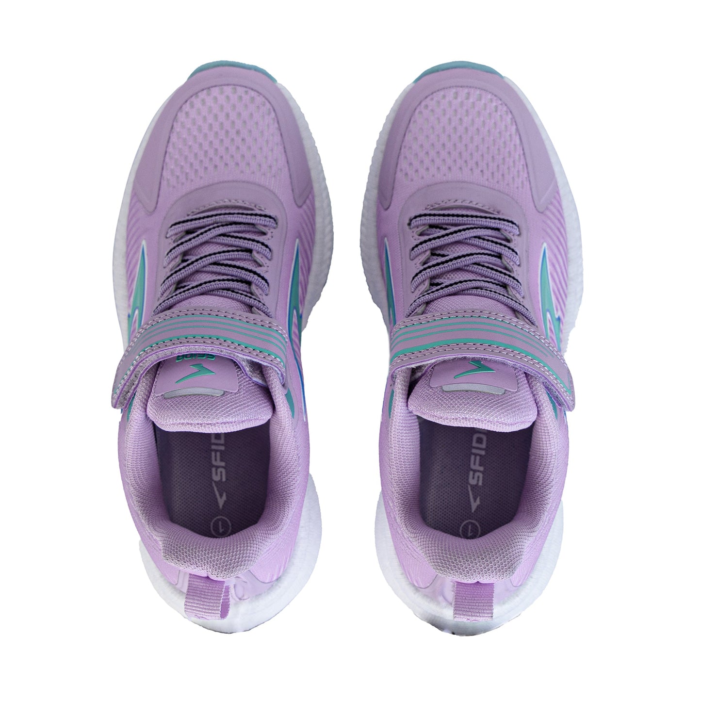 Zephyr Girl's Performance Runners V Strap - Lilac/Mint-1
