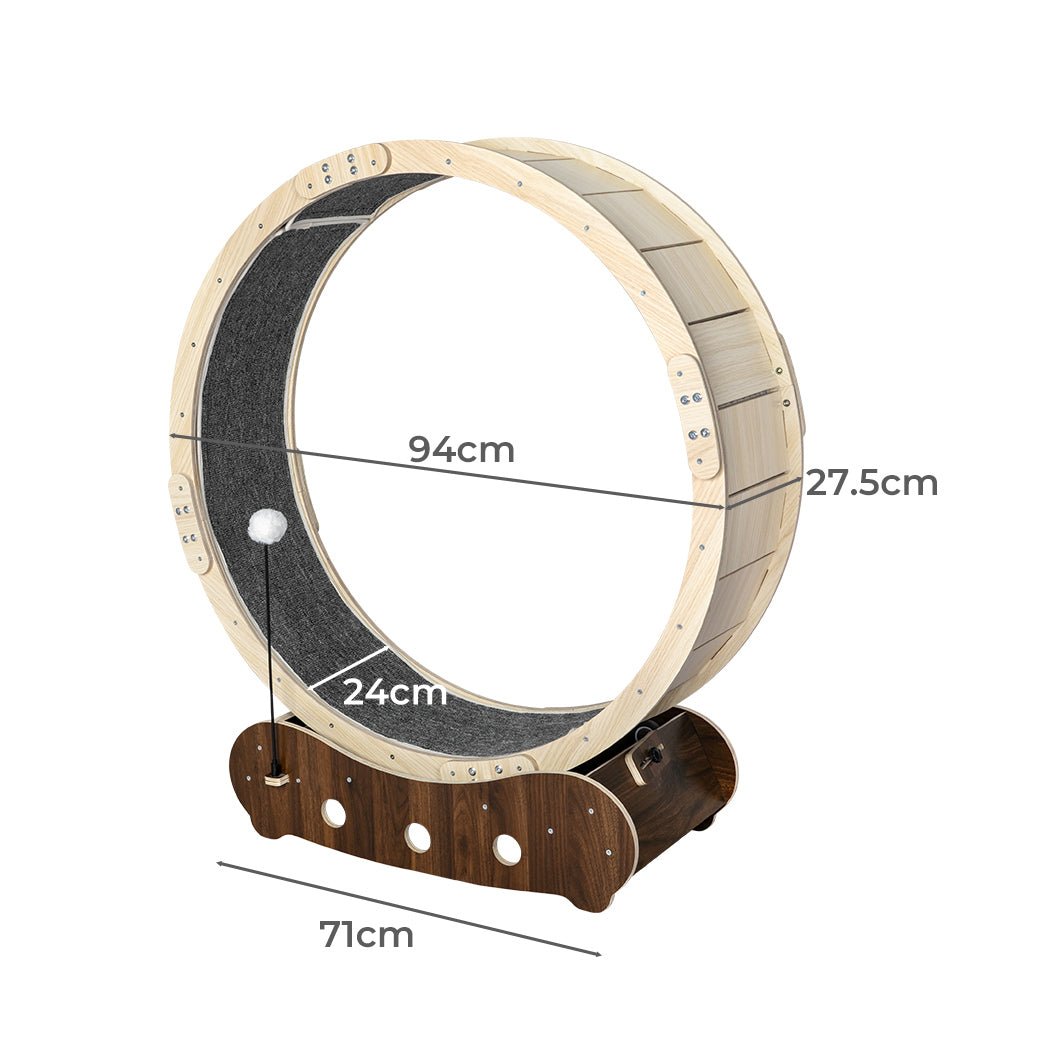 Cat Exercise Wheel Running Treadmill and Scratcher Toy Furniture 50kg-2