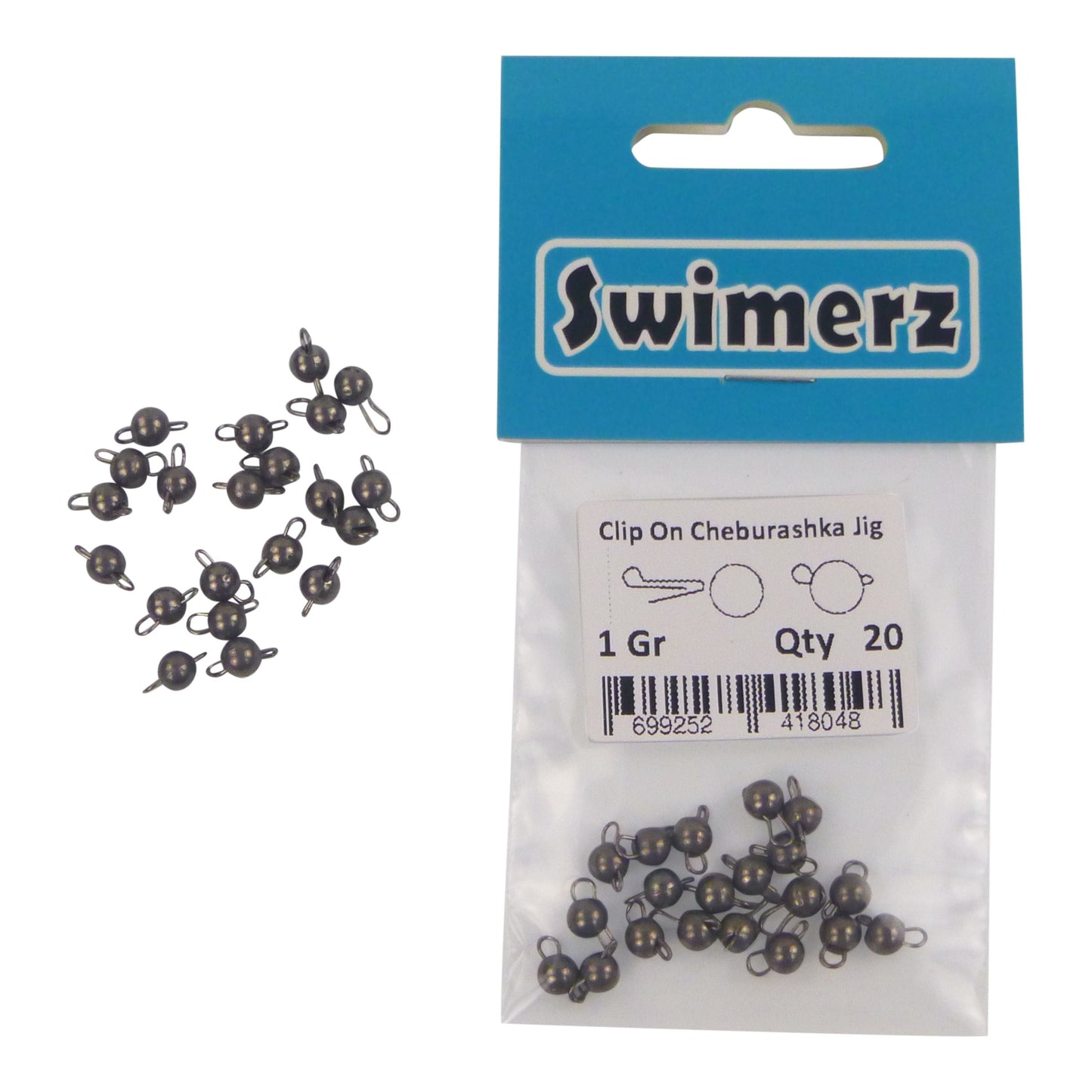Swimerz 1 Gram Cheburashka Clip-On Jig Head 20 Pack-2