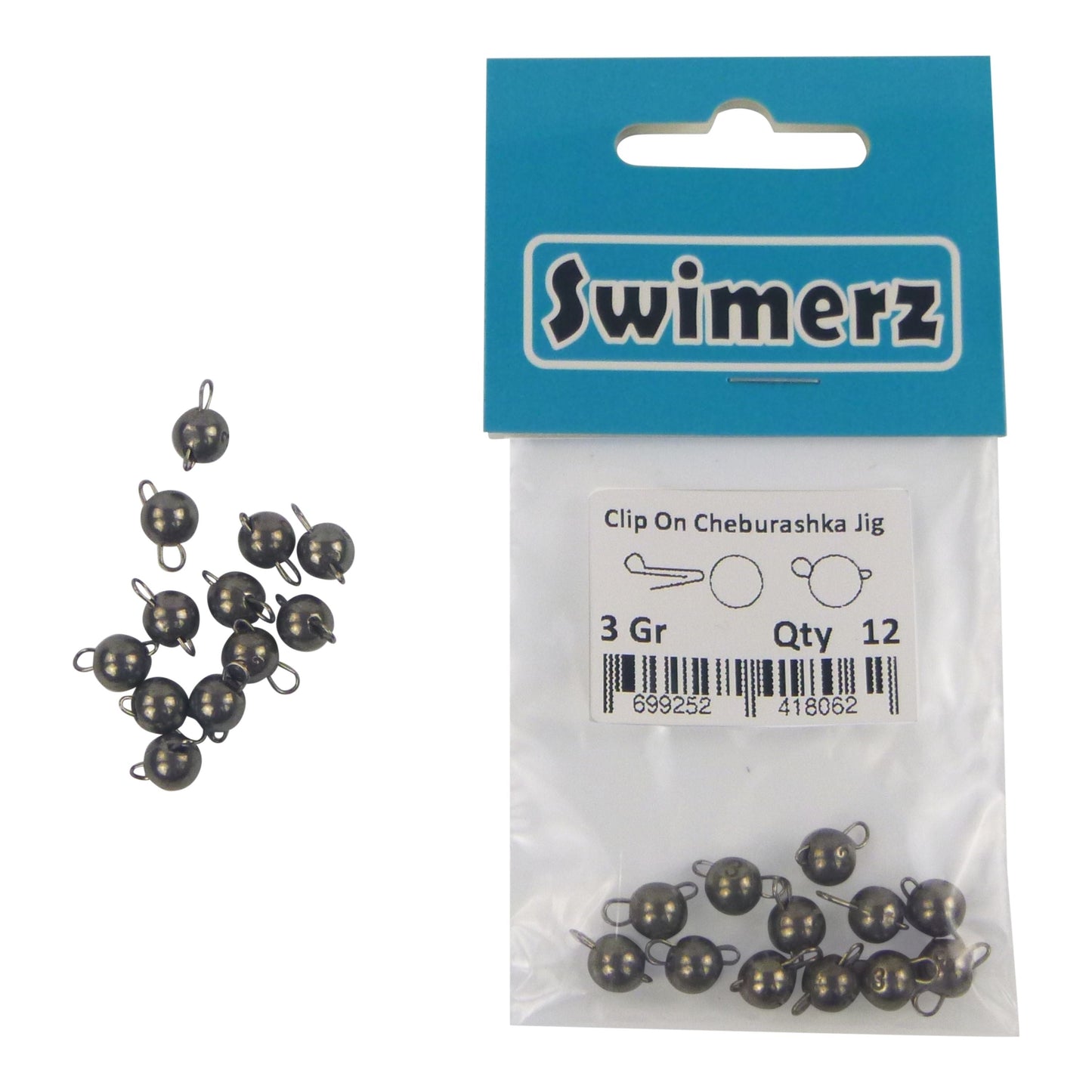 Swimerz 3 Gram Cheburashka Clip-On Jig Head 12 Pack-2