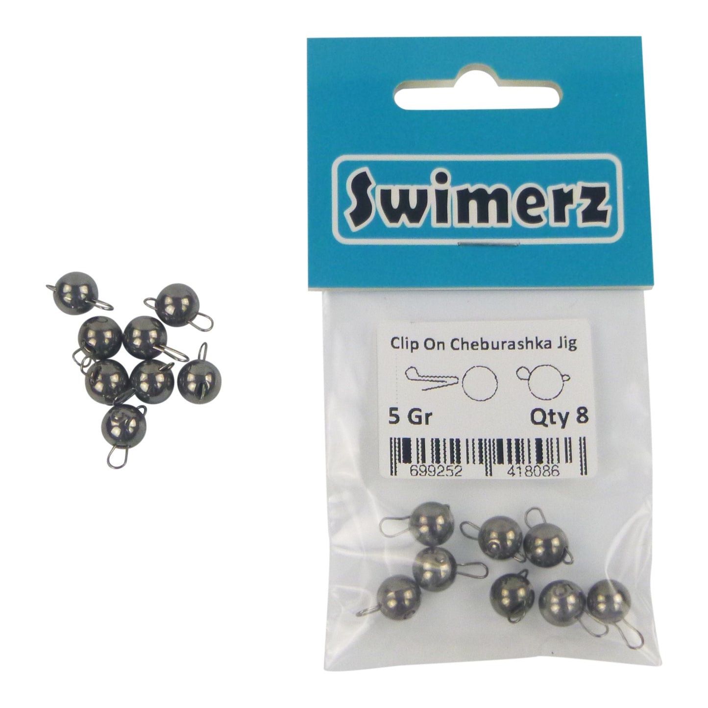 Swimerz 5 Gram Cheburashka Clip-On Jig Head 8 Pack-2