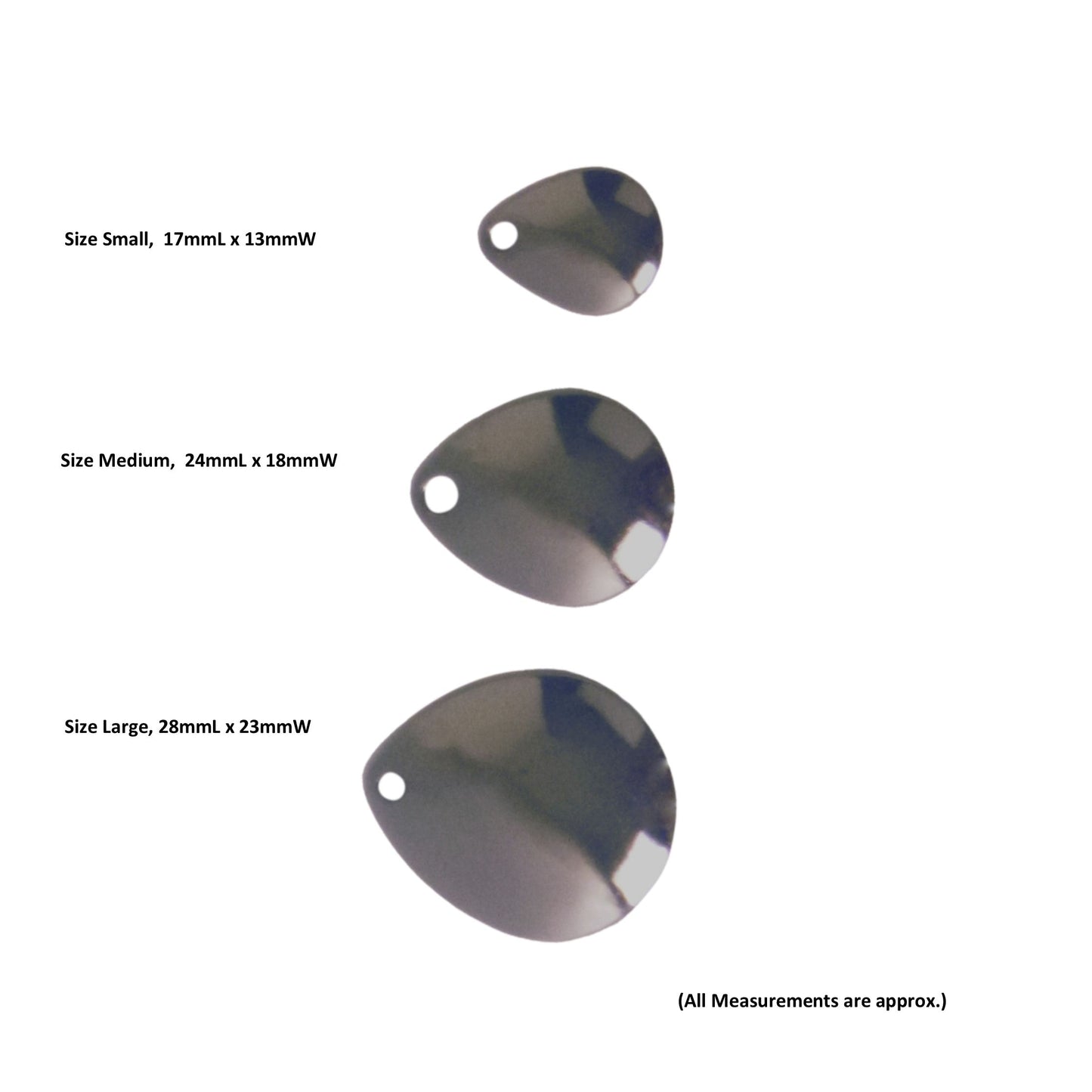 Artizan Smooth Colorado Blade, Nickel, 24mmL x 18mmW, Qty 5-1