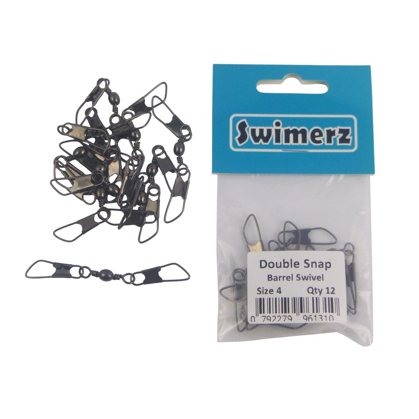 Swimerz Double Snap Barrel Swivels, Size 4, 12 pack-3