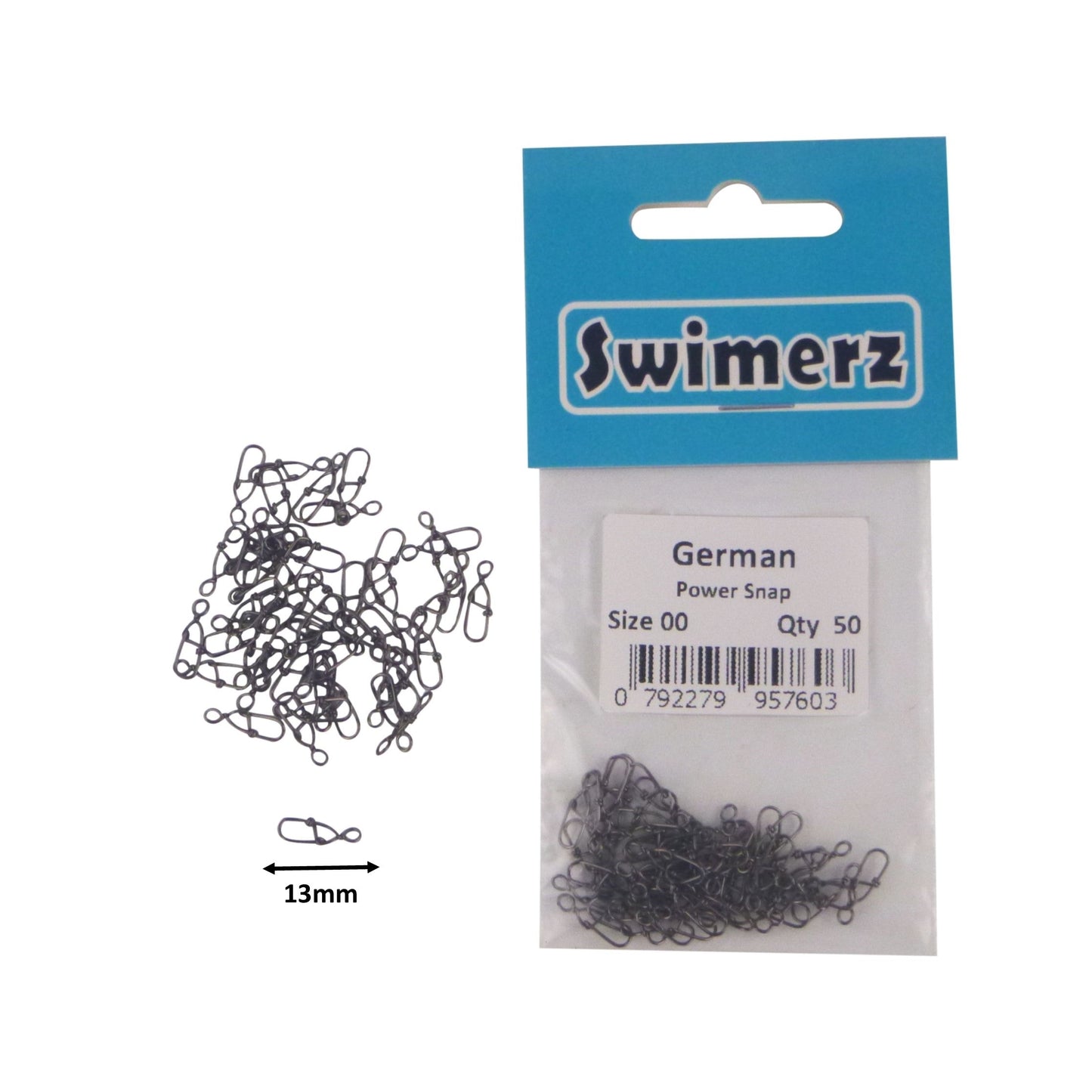 Swimerz German Power Snap, Closed Eye, size 00, 50 pack-1