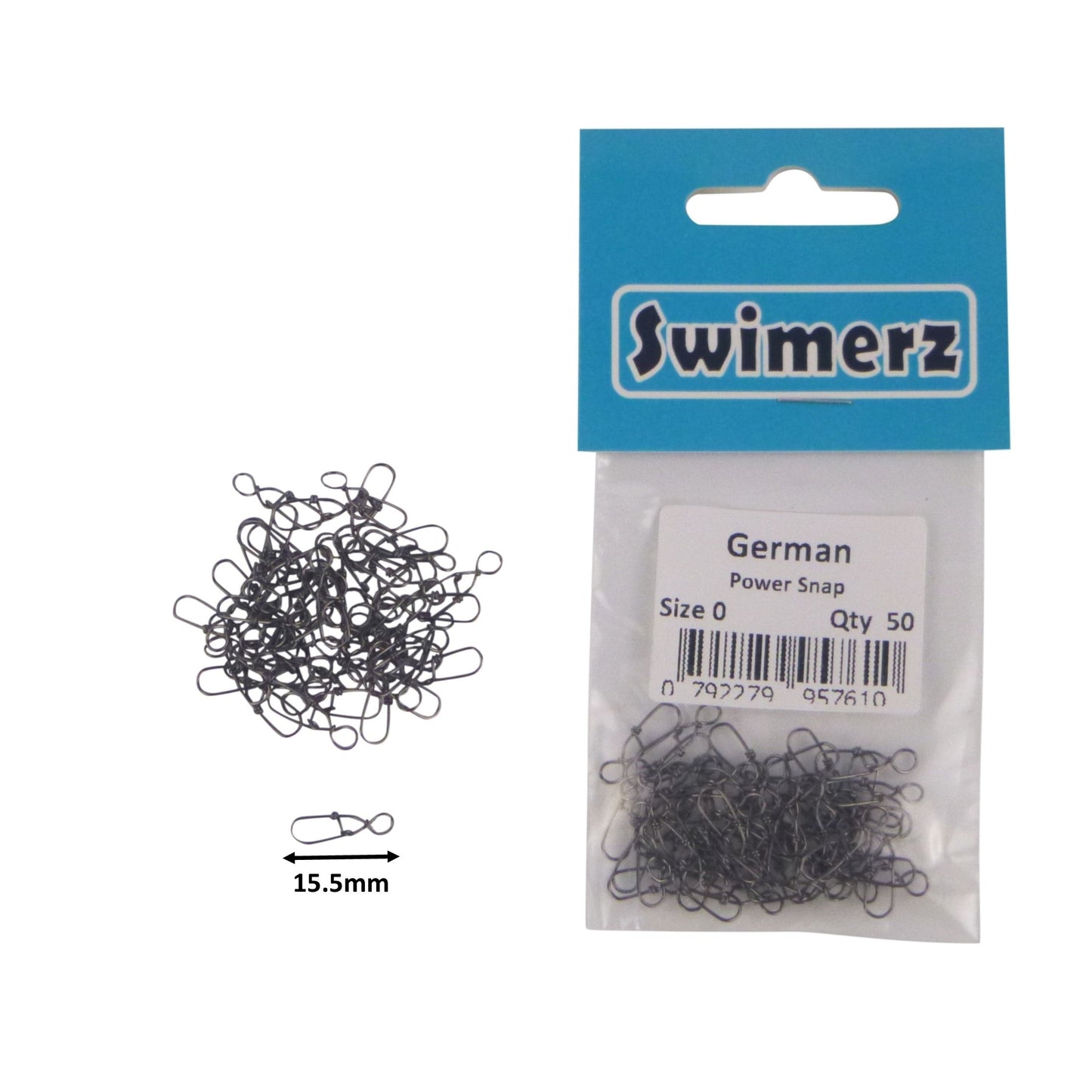Swimerz German Power Snap, Closed Eye, size 0, 50 pack-1