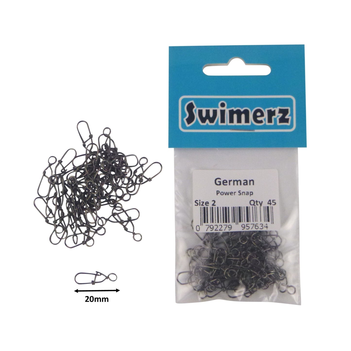Swimerz German Power Snap, Closed Eye, size 2, 45 pack-1