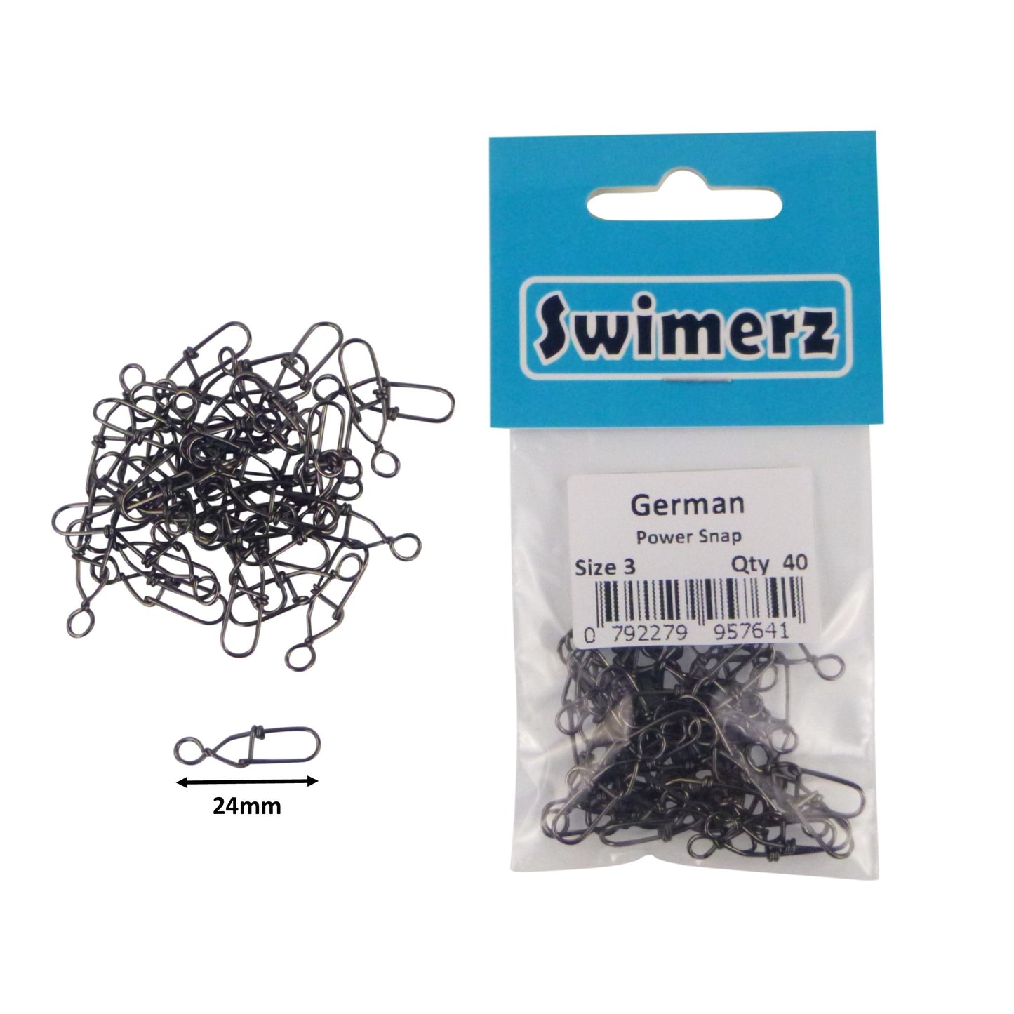 Swimerz German Power Snap, Closed Eye, size 3, 40 pack-1