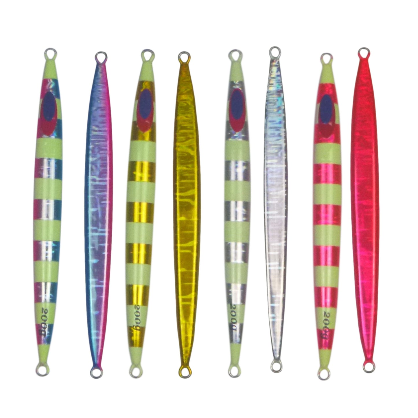 Finesse Lumo Fastdrop Jig, 200gm, Gold Stripe, Qty 2-1