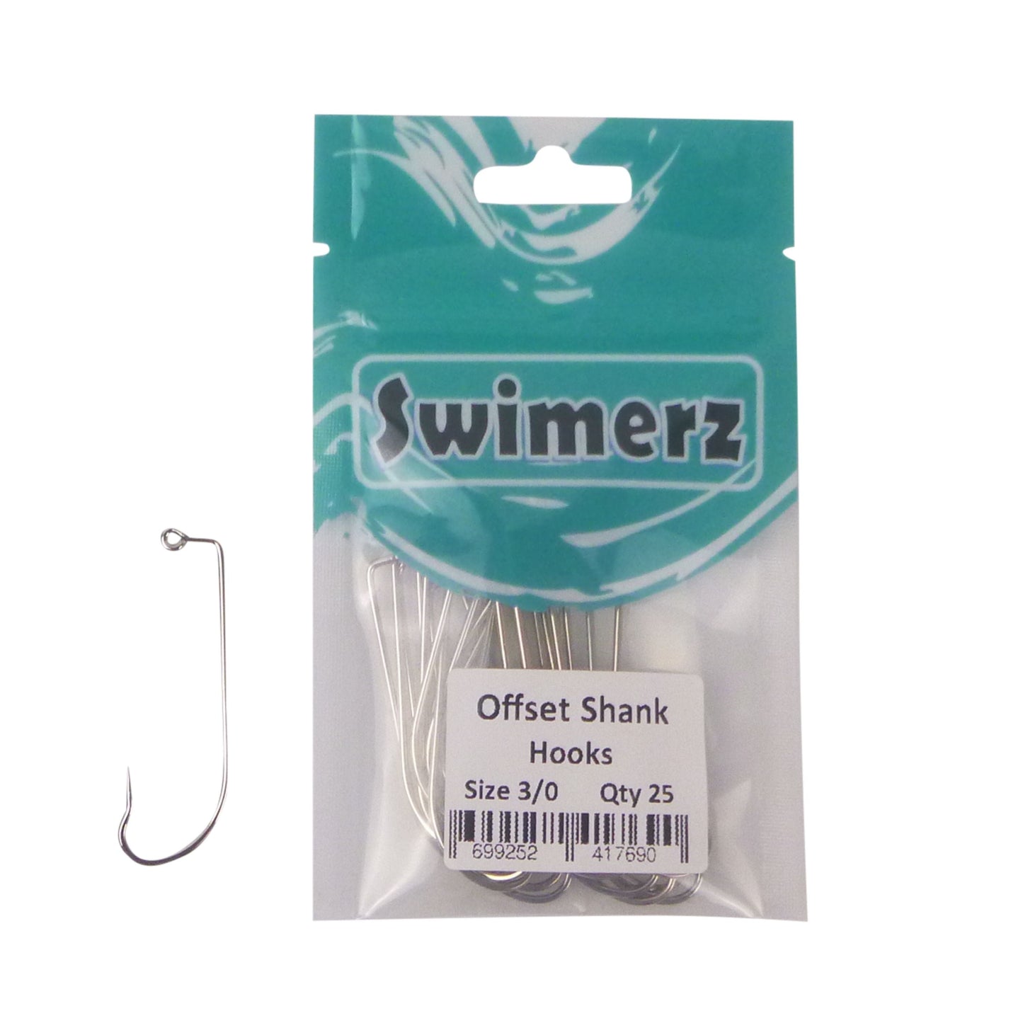 Swimerz 3/0 Offset Shank Jig Hook 25 Pack-1