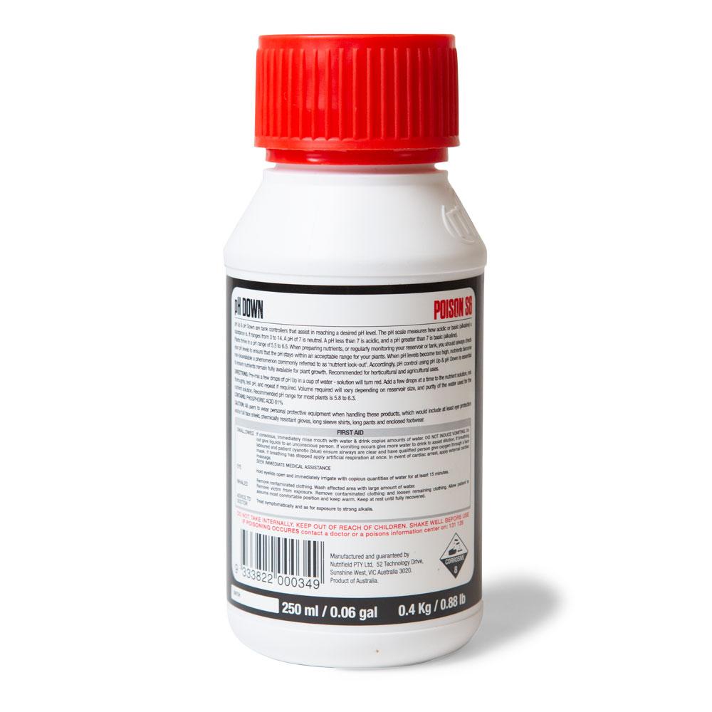 pH Down Concentrate 250ml Nutrifield Hydroponic Phosphoric Acid Soil Solution-1