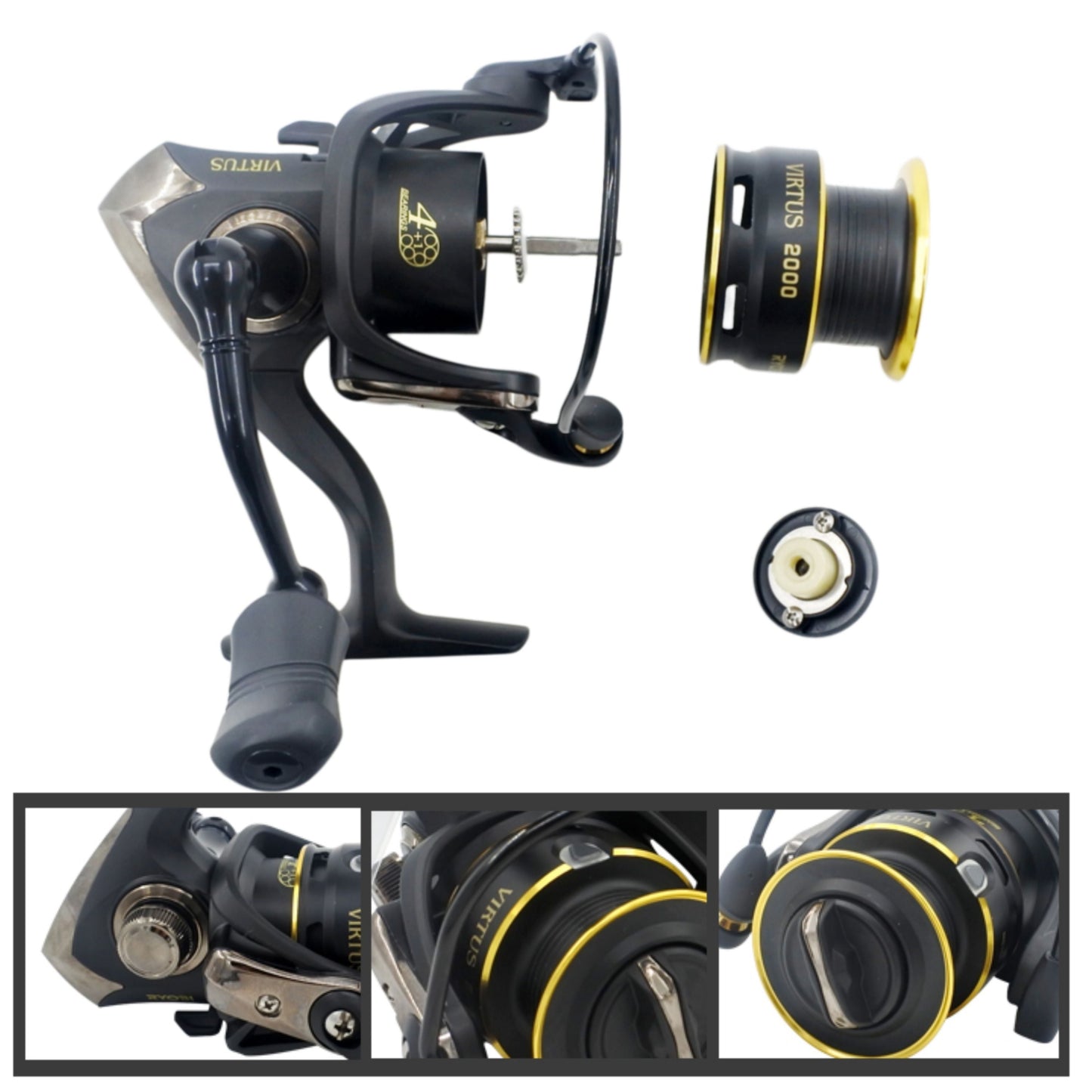 Ryobi Virtus 1000 Spinning Reel, 5:1:1 Gear Ratio 4+1BB-2