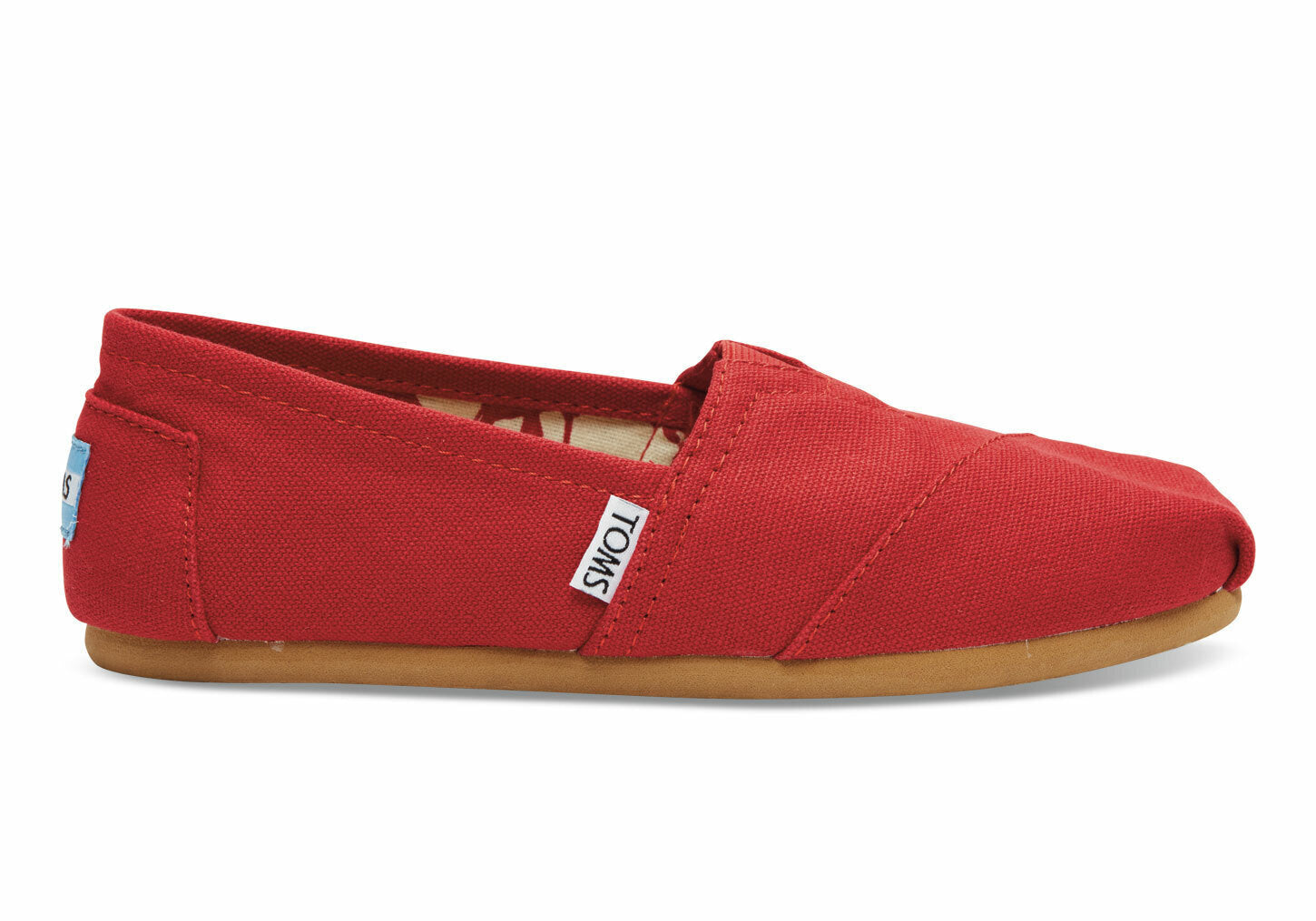 TOMS Womens Classic Alpargata Shoes - Red (Casual Slip-On Canvas Flats)-1
