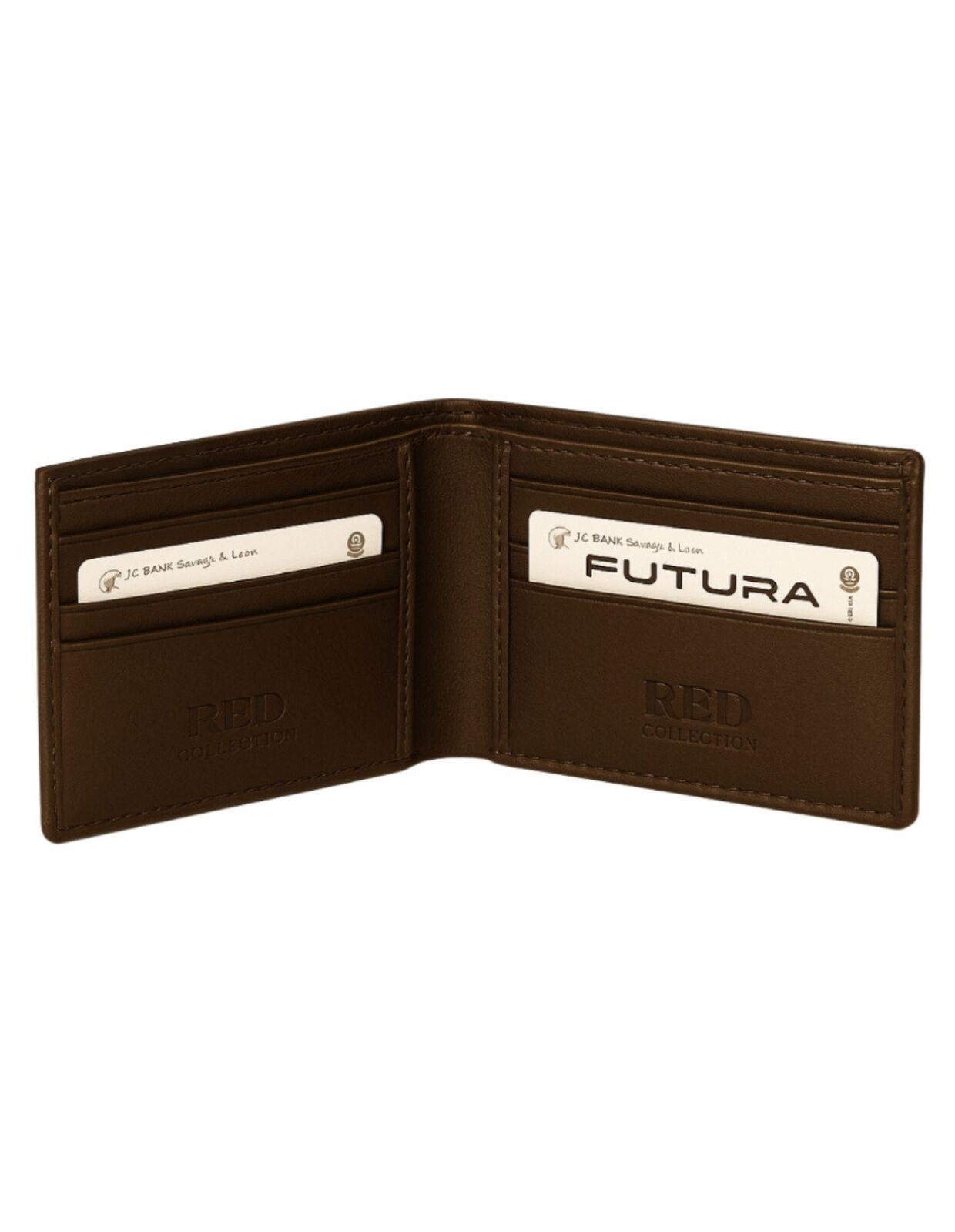 Futura Mens RFID Protected Slim Genuine Leather Wallet - Tan-3