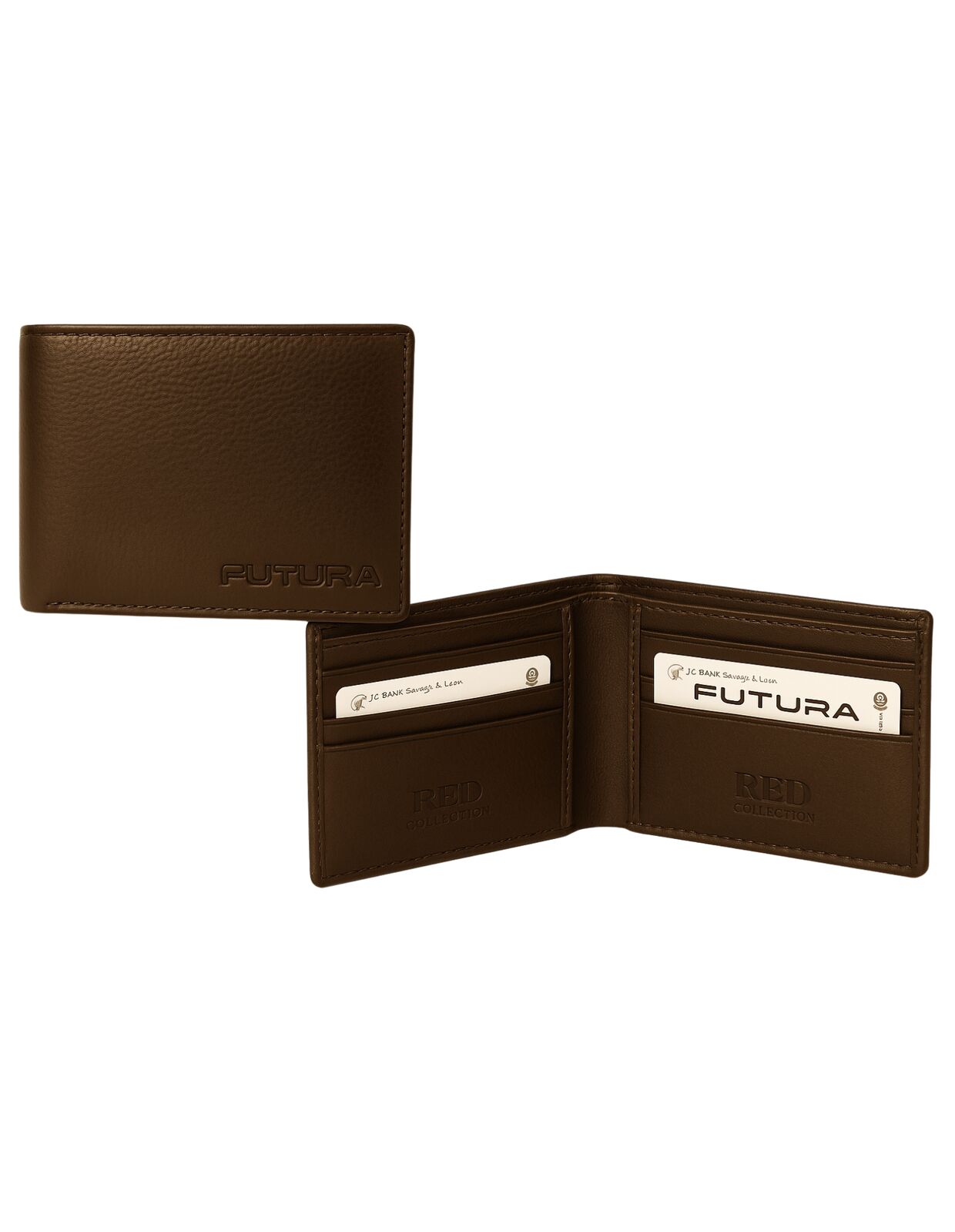 Futura Mens RFID Protected Slim Genuine Leather Wallet - Tan-0