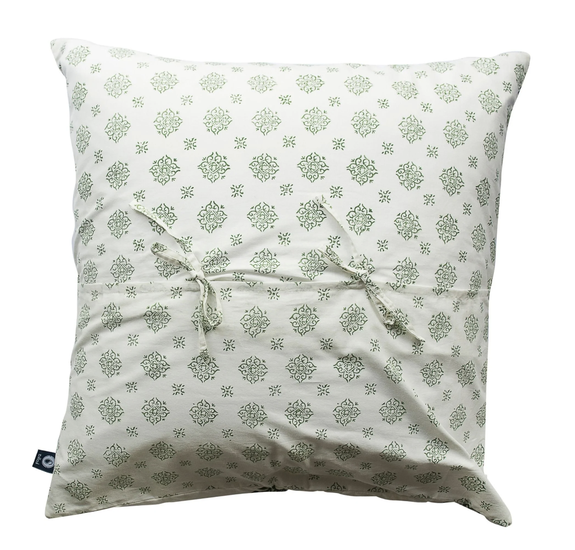 Kolka Iris Quilted Euro Sham Set Super Quality Cotton Quilted Front - Green-2
