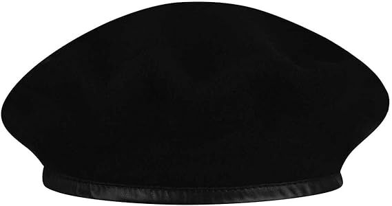 KANGOL Wool Monty Beret French Hat Military Cap in Black-3
