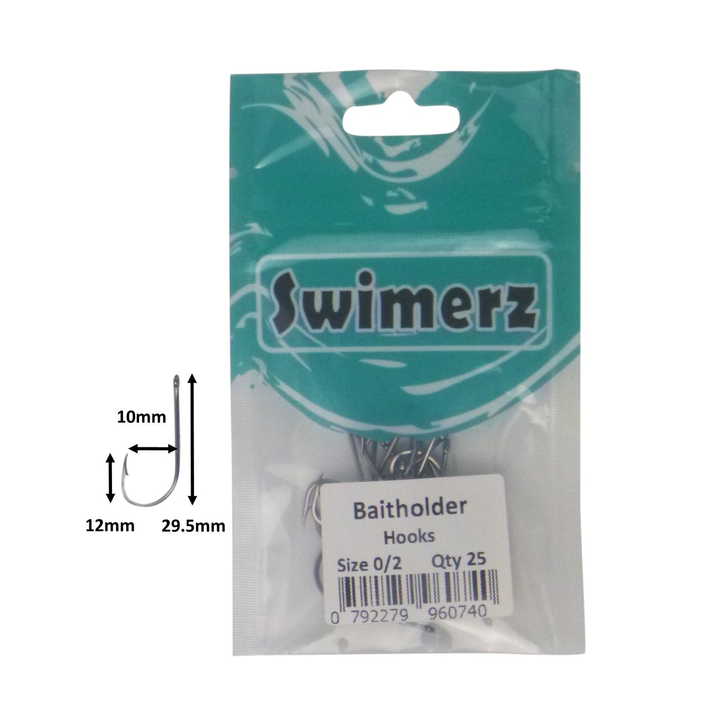 Swimerz 0/2 Baitholder Hook, Qty 25-2