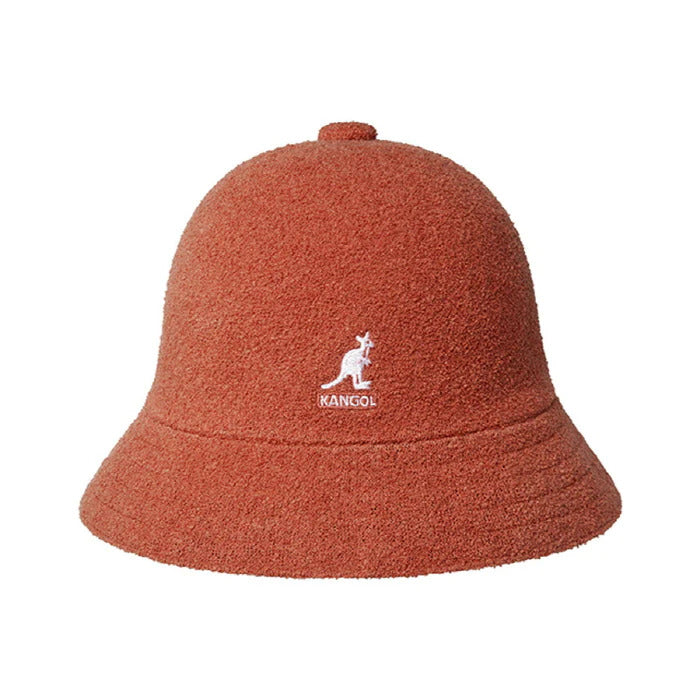 Kangol Bermuda Casual Bucket Hat Terry Towelling Cap Summer - Fiercy Orange-1