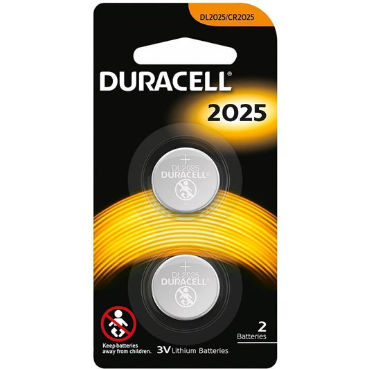 2x Duracell CR2025 Batteries Lithium 3V Battery Security 2025-0
