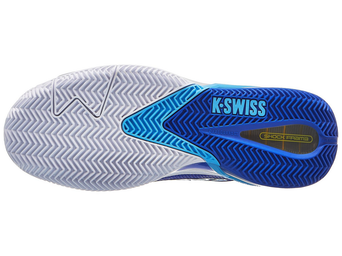 K-Swiss Mens Ultra Shot 4 Clay Herringbone Tennis Shoes in Dazzling Blue/White