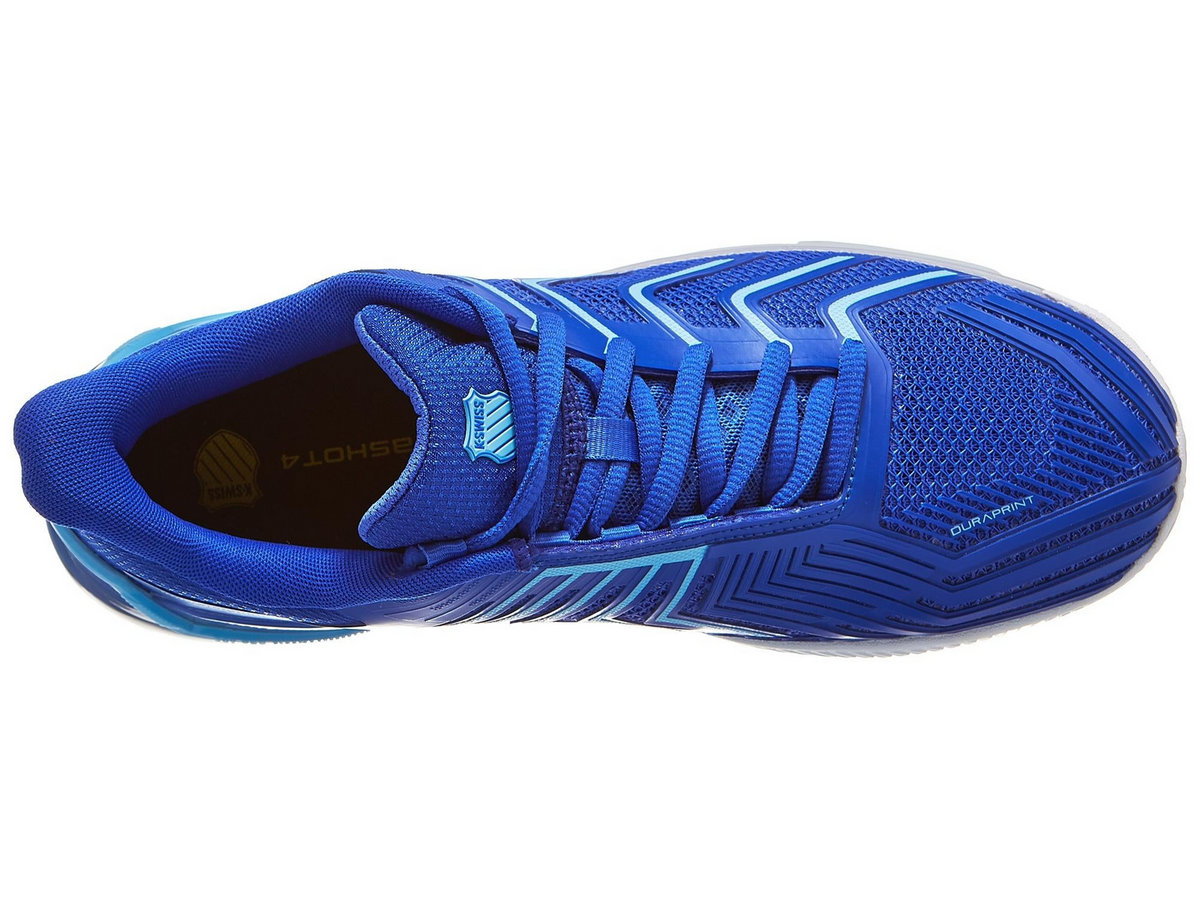 K-Swiss Mens Ultra Shot 4 Clay Herringbone Tennis Shoes in Dazzling Blue/White