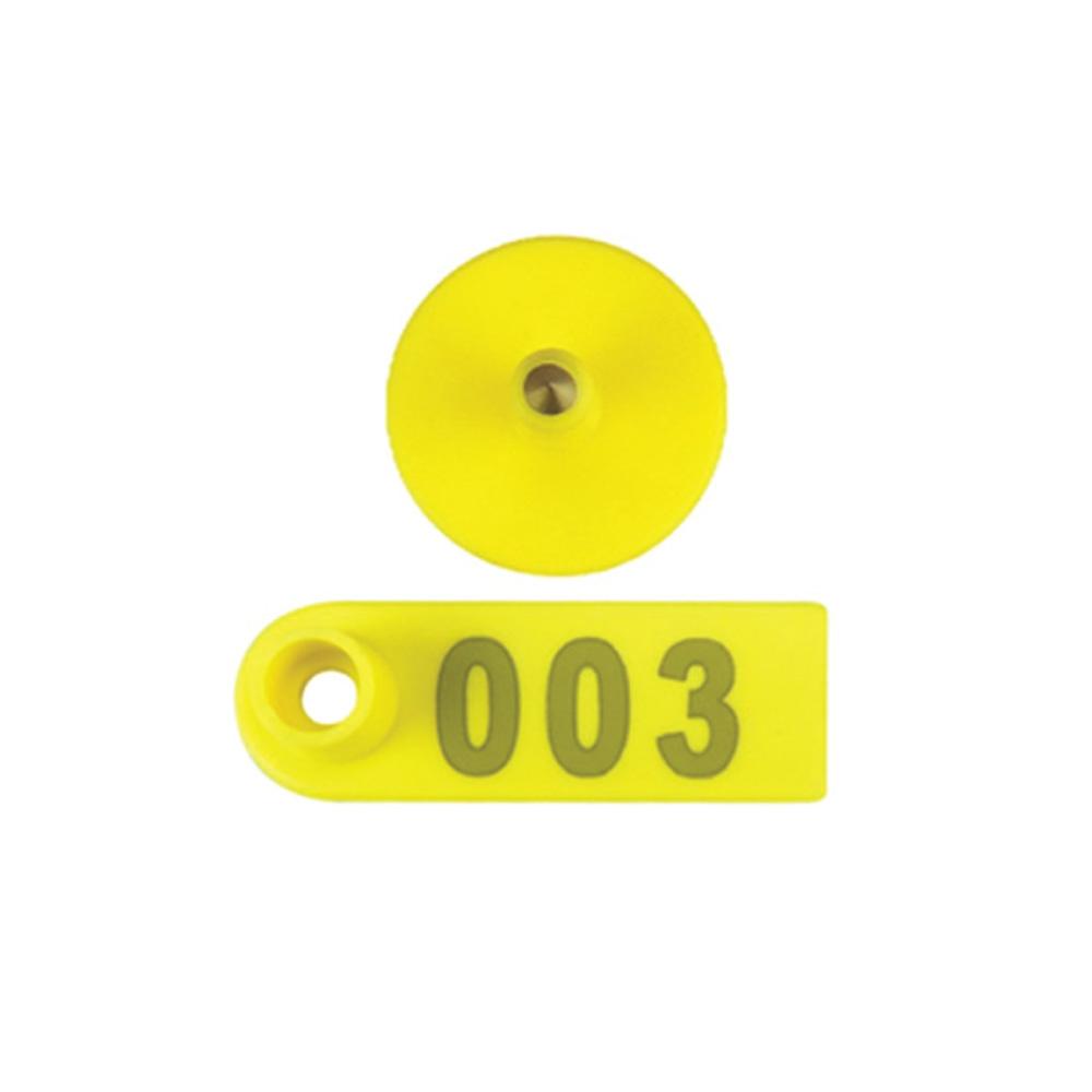 1-100 Cattle Number Ear Tag 5x2cm Set - Yellow Small Pig Sheep Livestock Label-0