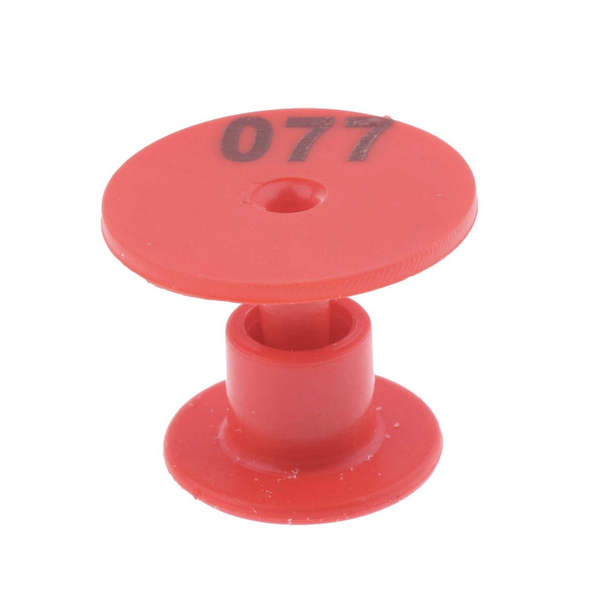 1-100 Cattle Number Ear Tag Set - Round Red Pig Sheep Goat Livestock Label-1